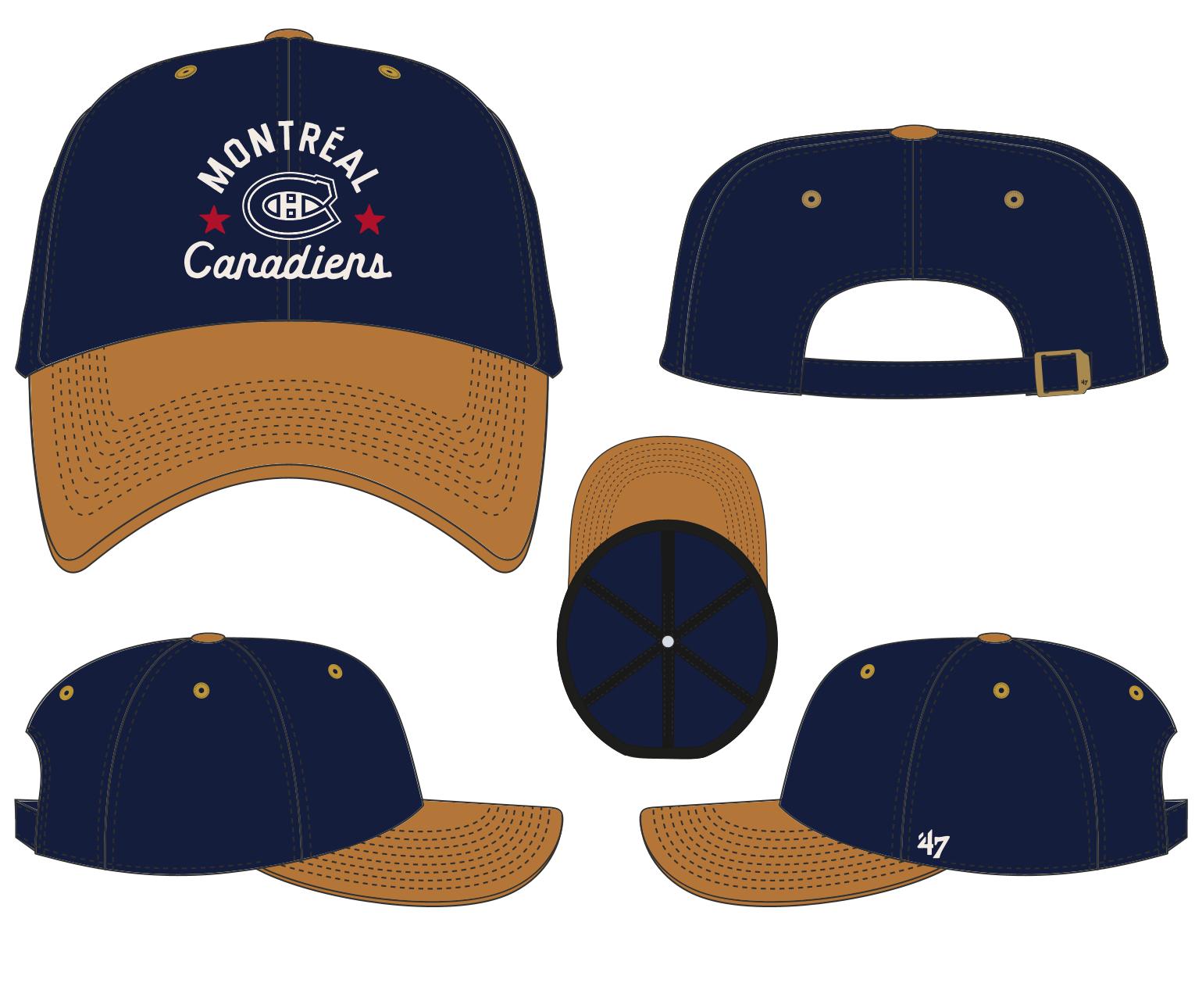 Montreal Canadiens NHL 47 Brand Men's Navy HPD Clean Up Adjustable Hat