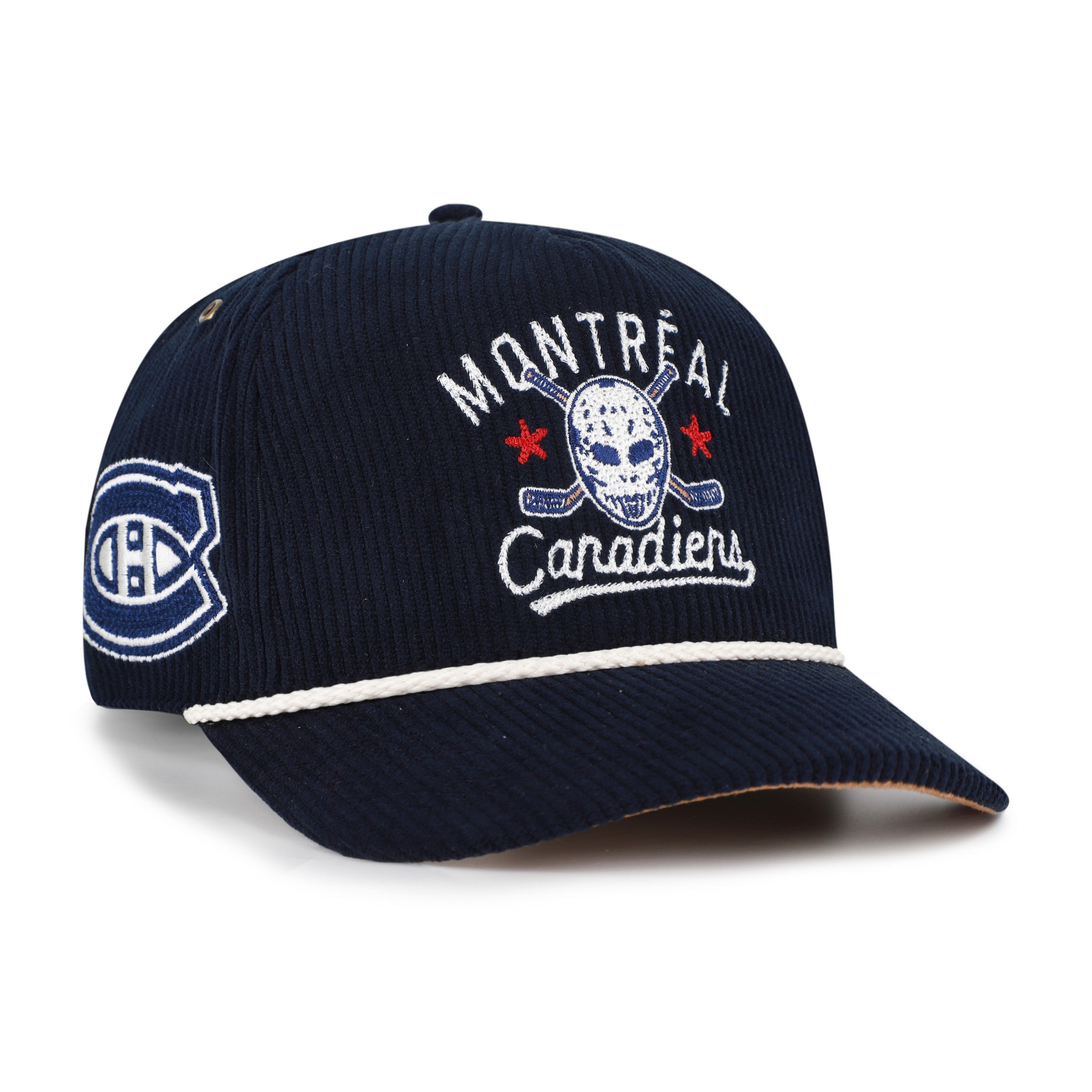 Montreal Canadiens NHL 47 Brand Men's Navy HPD Corduroy Rope Hitch Adjustable Hat