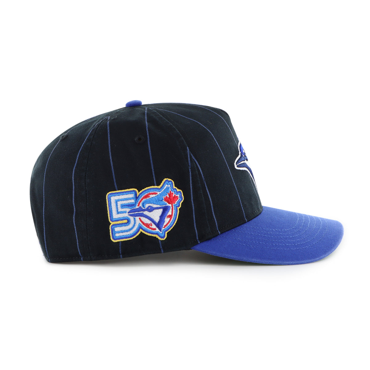 Toronto Blue Jays MLB 47 Brand Men's Navy / Royal Pinstripe Hitch Adjustable Hat