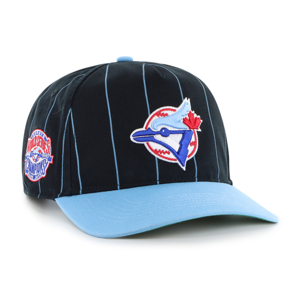 Toronto Blue Jays MLB 47 Brand Men's Navy / Light Blue Cooperstown Pinstripe Hitch Adjustable Hat