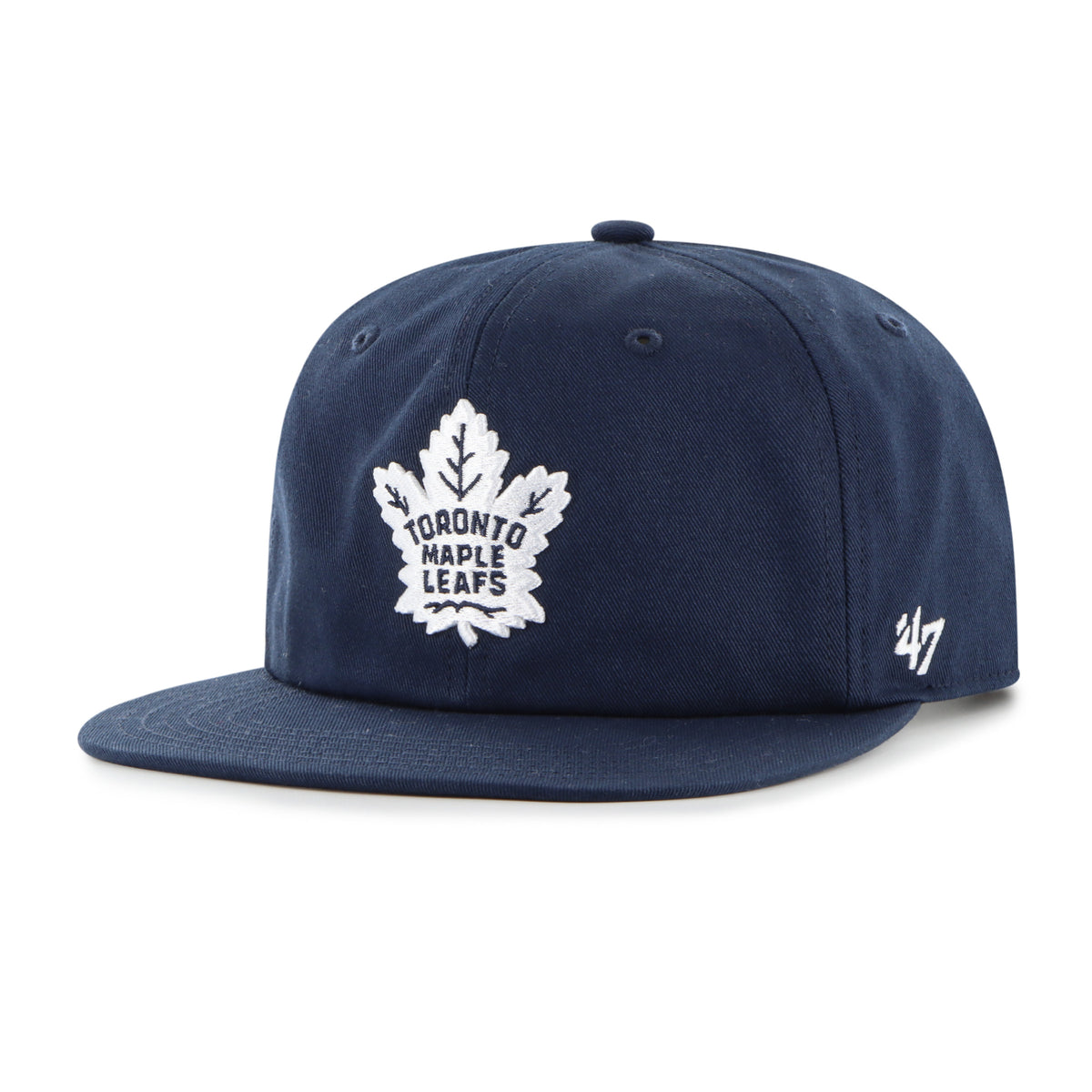 Toronto Maple Leafs NHL 47 Brand Men's Navy Captain Relaxed Fit Snapback