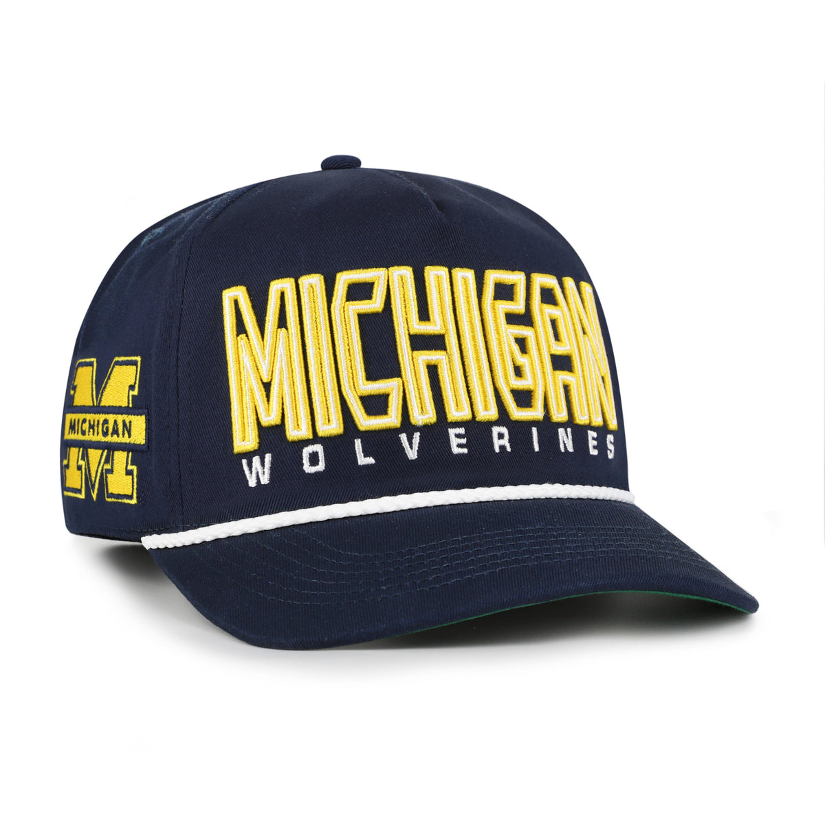 Michigan Wolverine NCAA 47 Brand Men's Navy Byline Hitch Snapback Hat