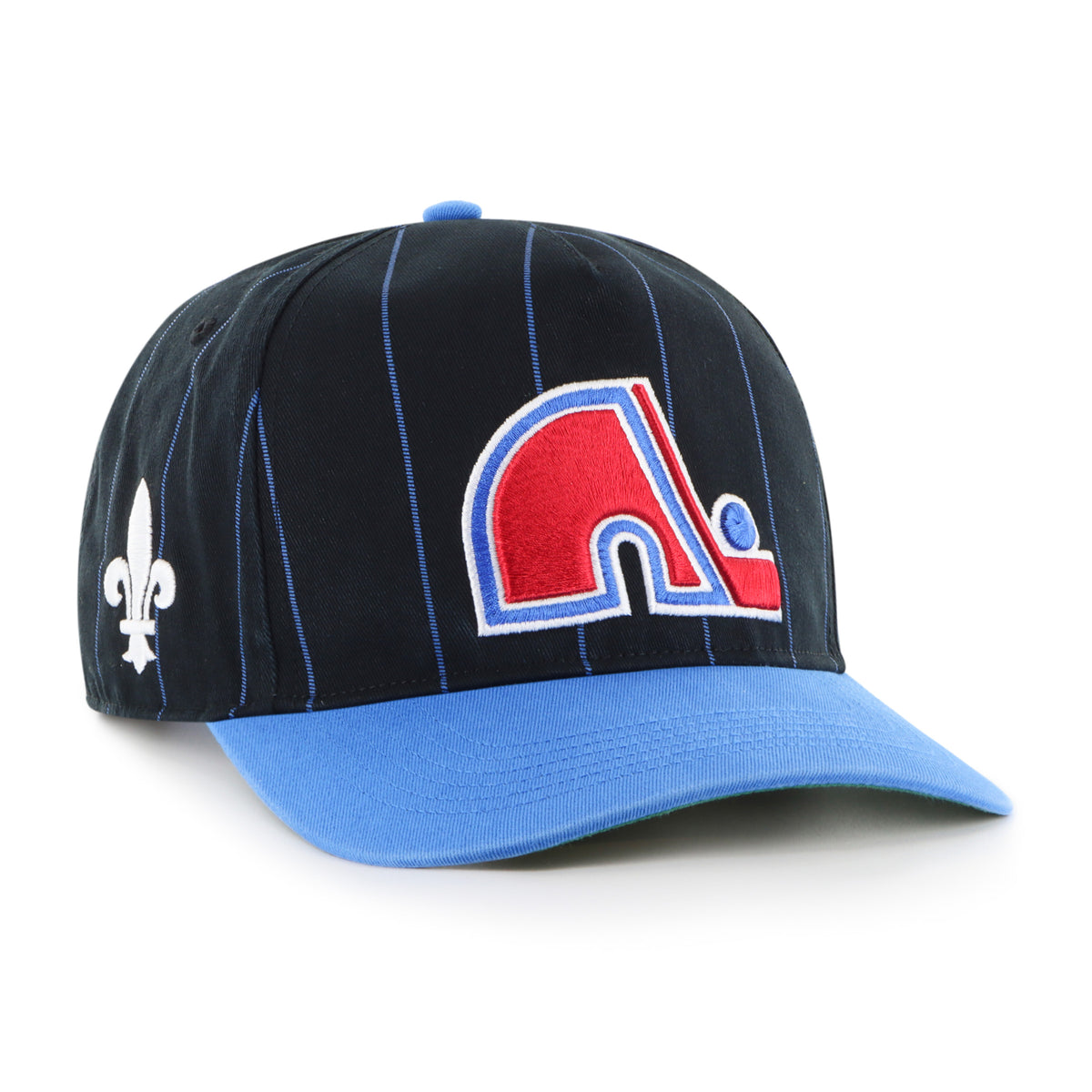 Quebec Nordiques NHL 47 Brand Men's Navy Pinstripe Hitch Adjustable Hat