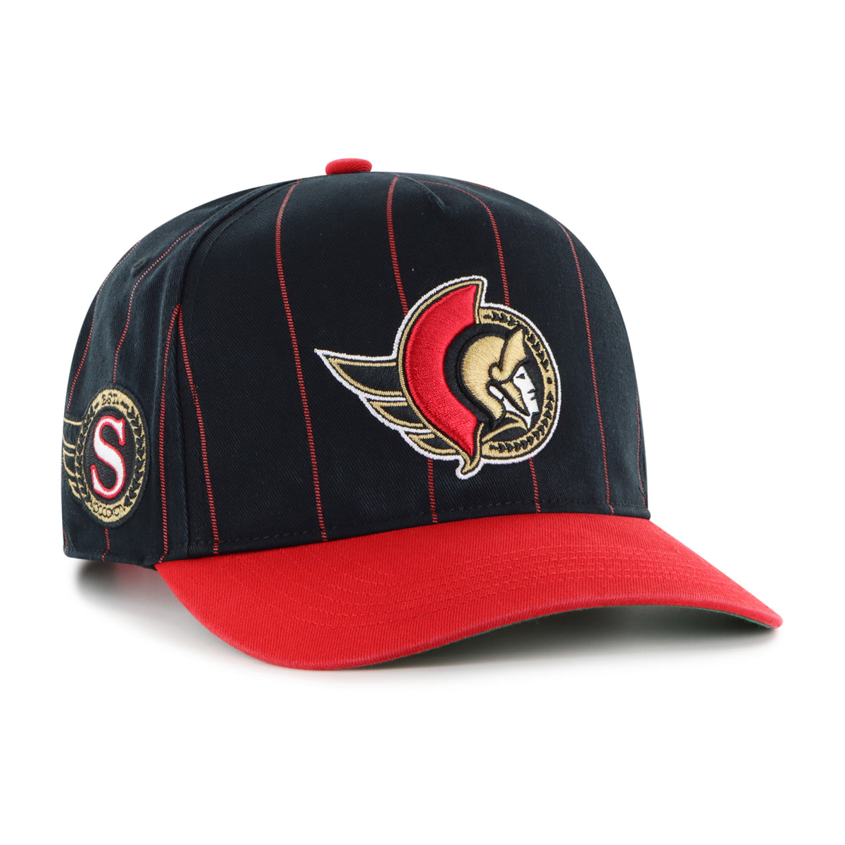Ottawa Senators NHL 47 Brand Men's Black Pinstripe Hitch Adjustable Hat
