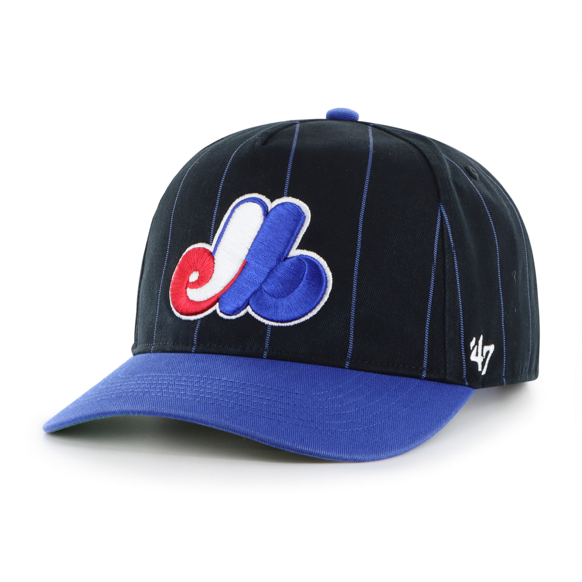 Montreal Expos MLB 47 Brand Men's Navy / Royal Pinstripe Hitch Adjustable Hat