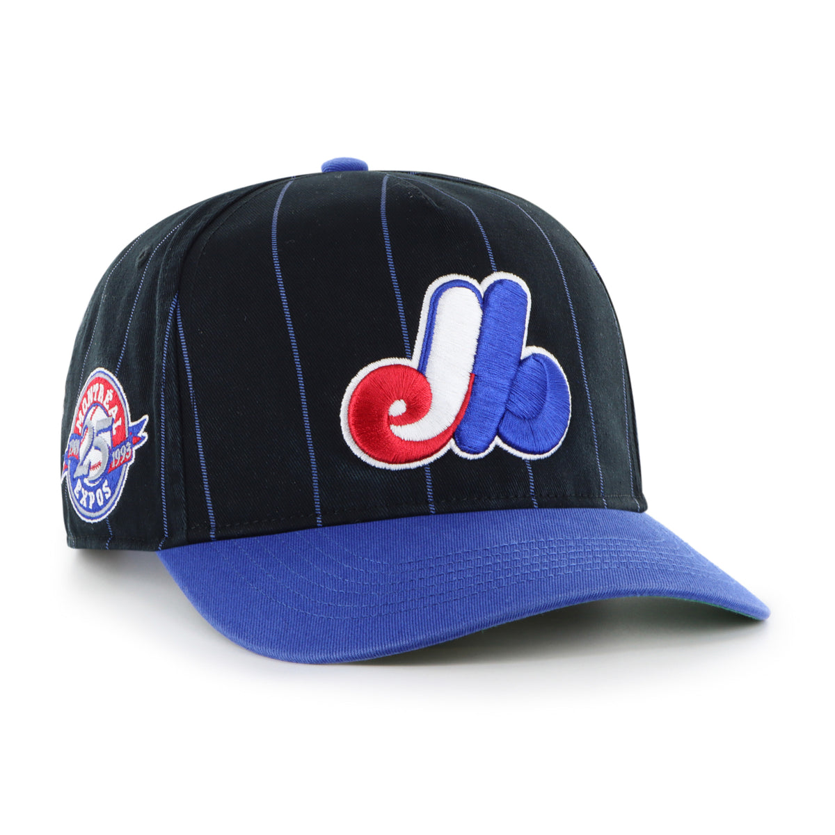 Montreal Expos MLB 47 Brand Men's Navy / Royal Pinstripe Hitch Adjustable Hat
