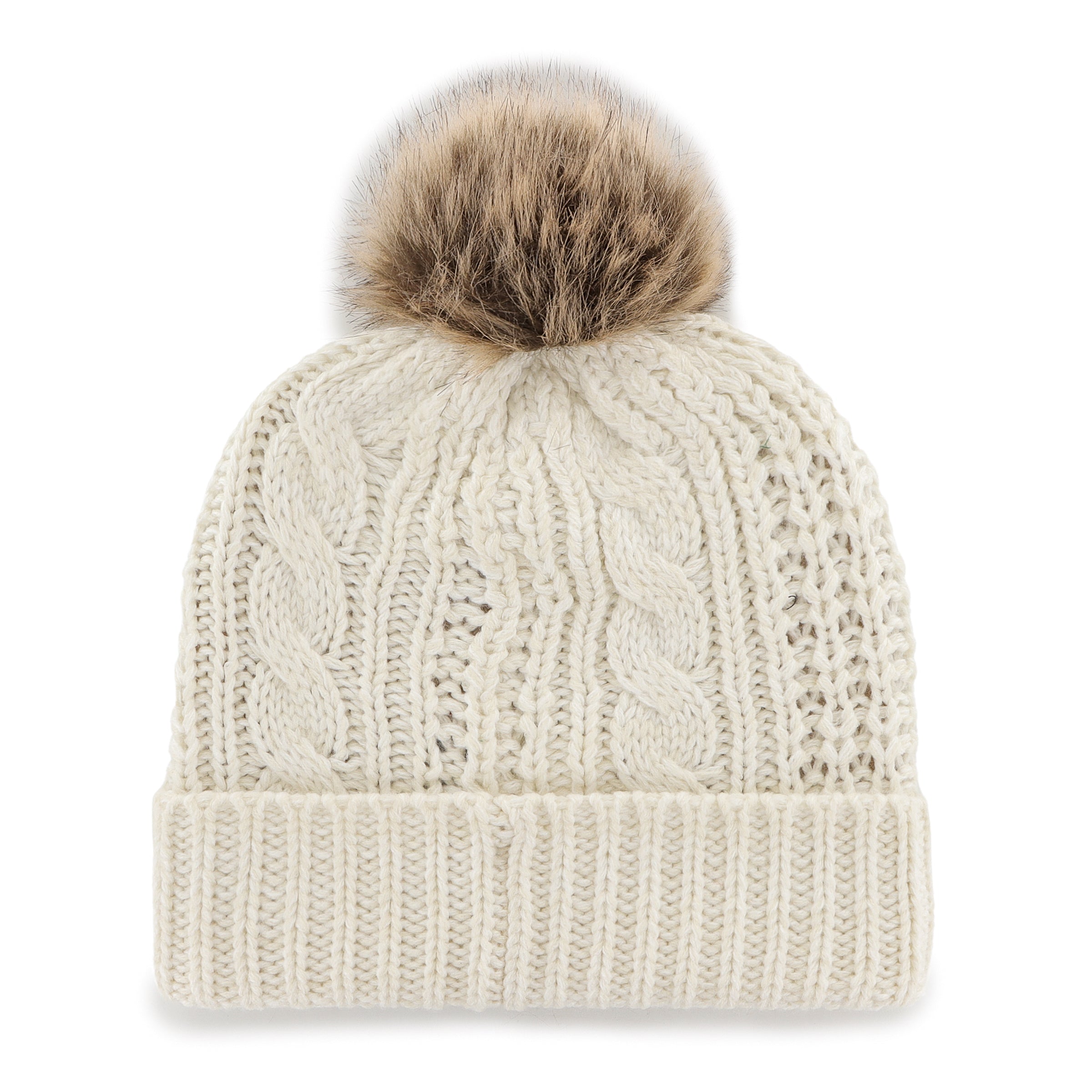 Bonnet tricoté beige à pompon Meeko pour femme LNH 47 Brand des Maple Leafs de Toronto