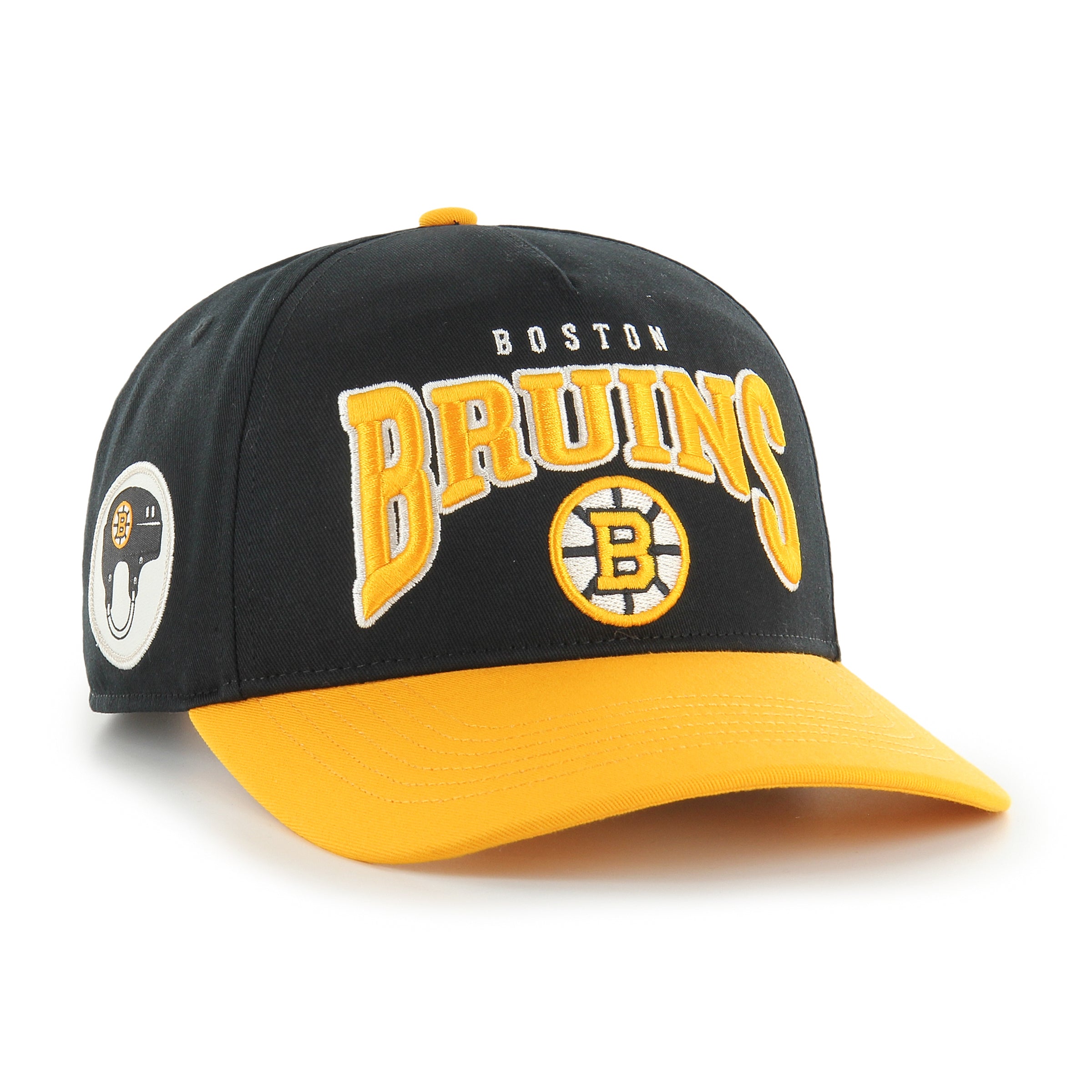 Casquette de chantier noire Boston Bruins NHL 47 Brand pour homme, modèle Arch Hitch Snapback