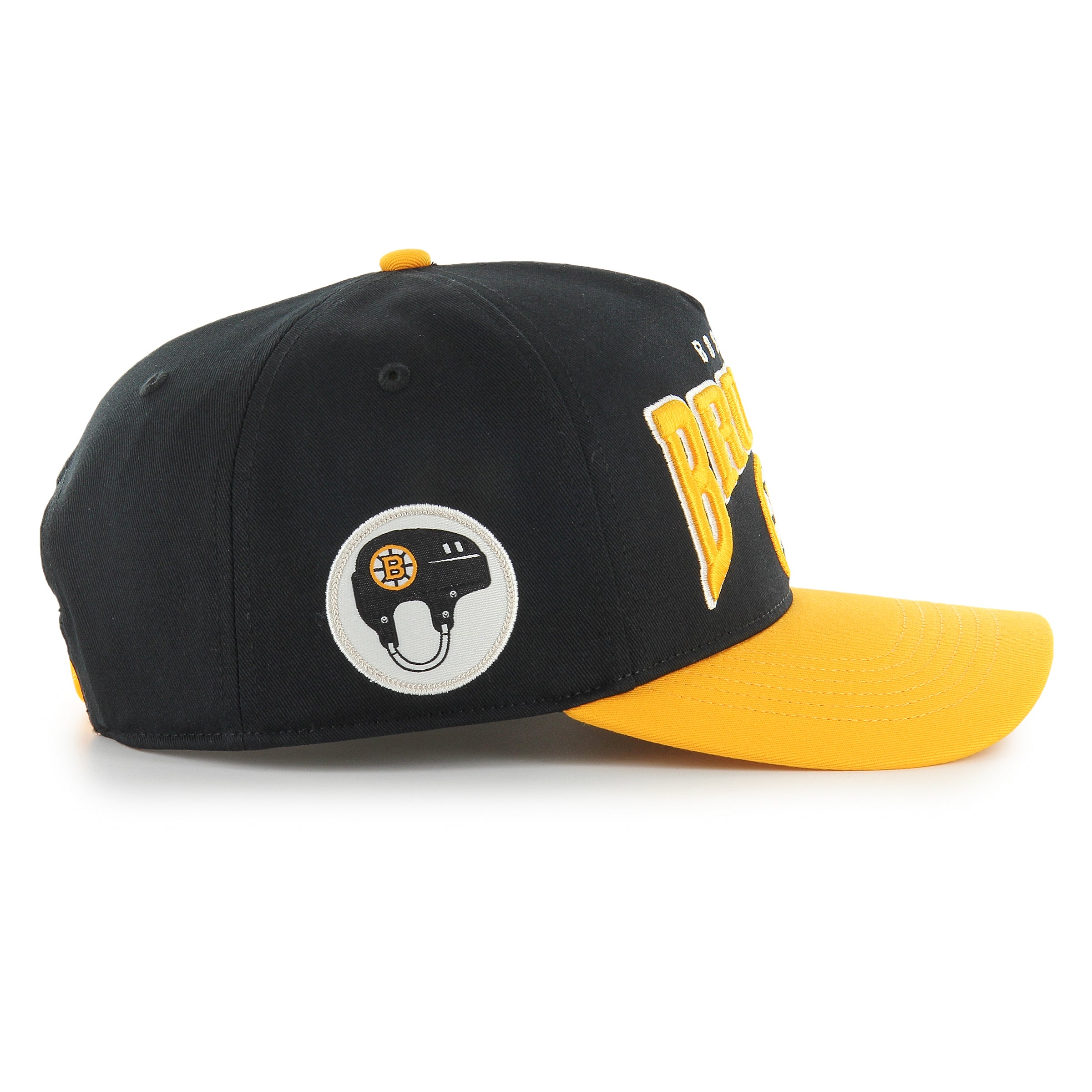 Boston Bruins NHL 47 Brand Men's Black Hard Hat Arch Hitch Snapback Hat