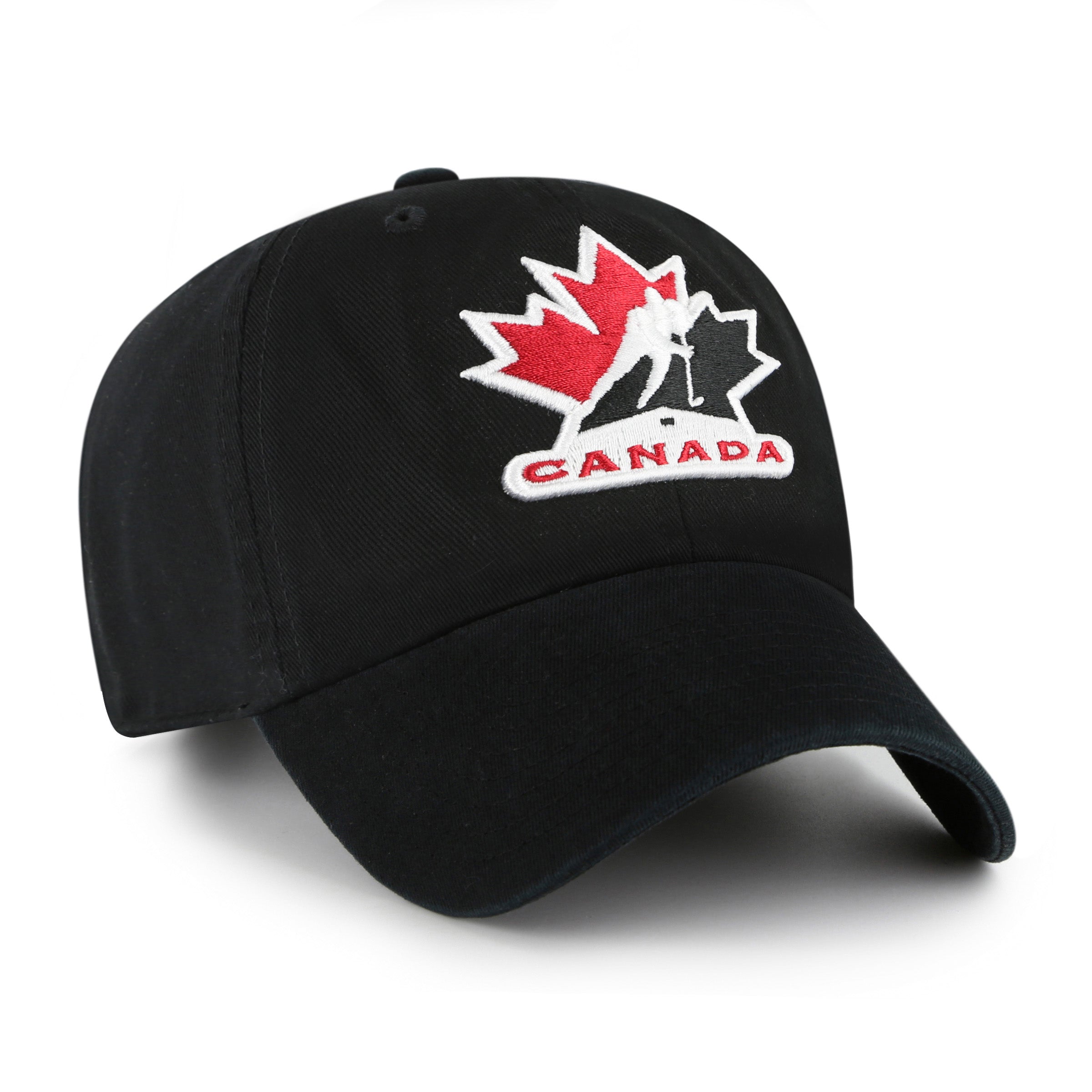 Hockey Canada IIHF 47 Brand Men's Black Clean Up Adjustable Hat