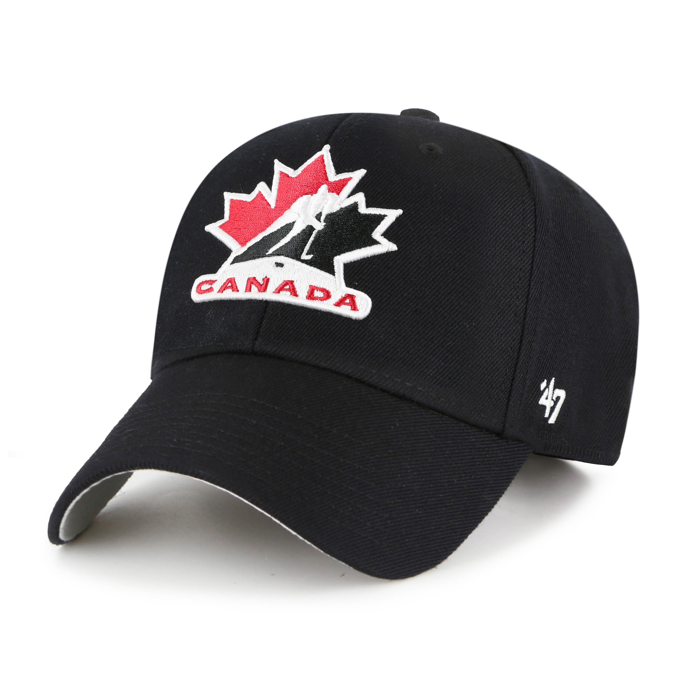 Casquette réglable noire MVP pour jeunes de la marque Hockey Canada IIHF 47