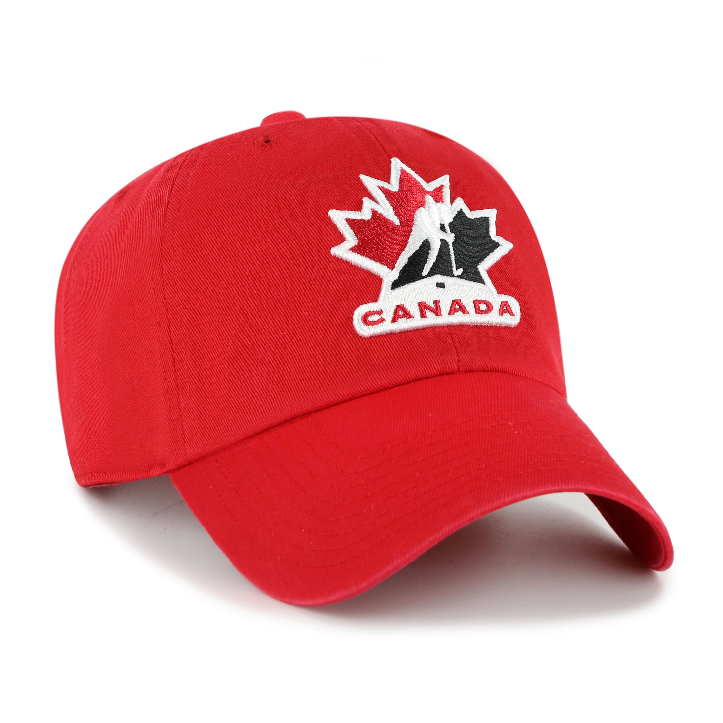 Hockey Canada IIHF 47 Brand Men's Red Clean Up Adjustable Hat