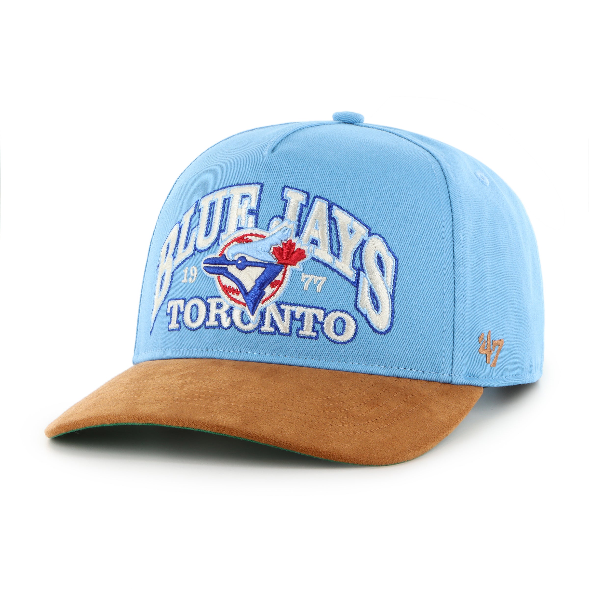 Toronto Blue Jays MLB 47 Brand Men's Break Wood Suede Hitch Snapback Hat