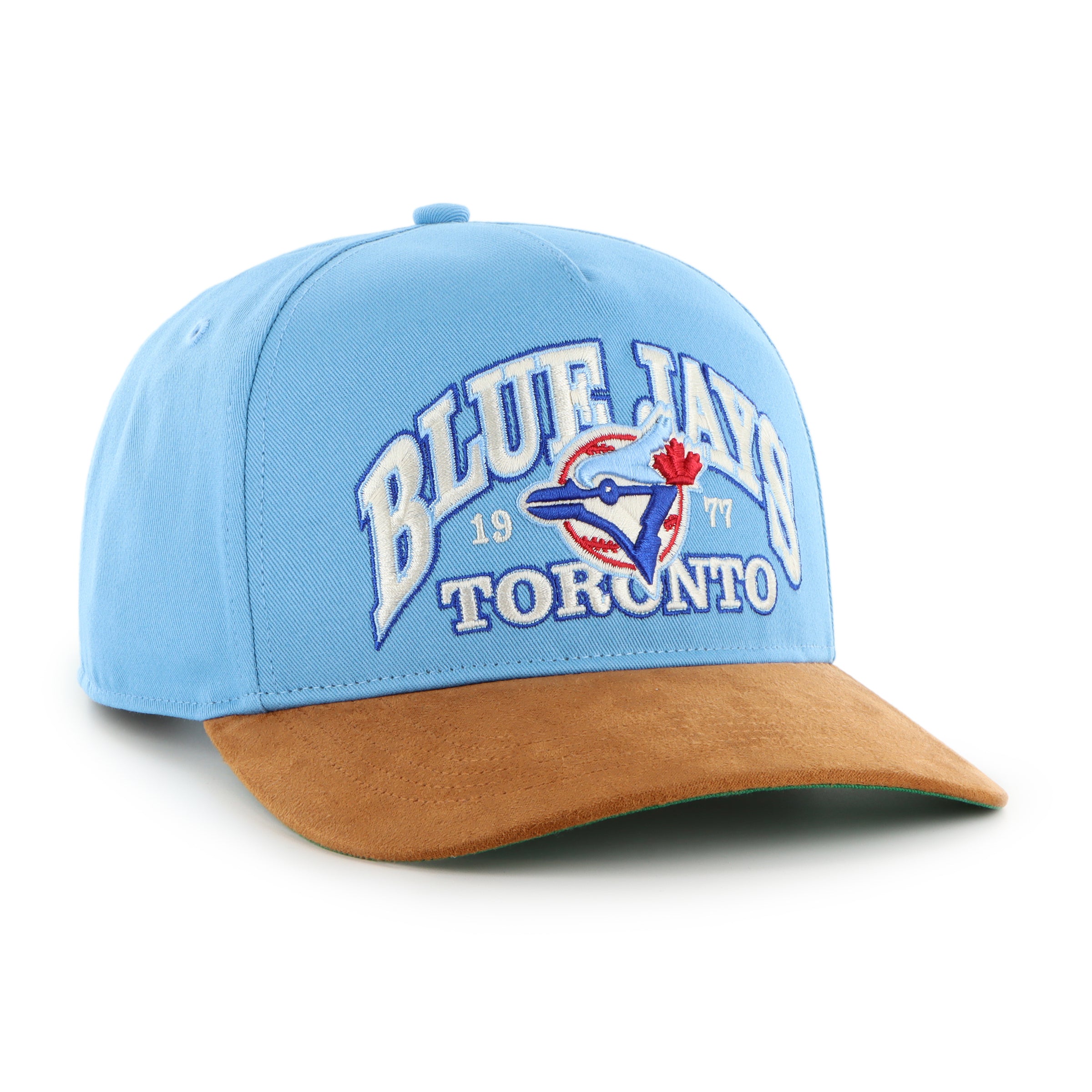 Toronto Blue Jays MLB 47 Brand Men's Break Wood Suede Hitch Snapback Hat