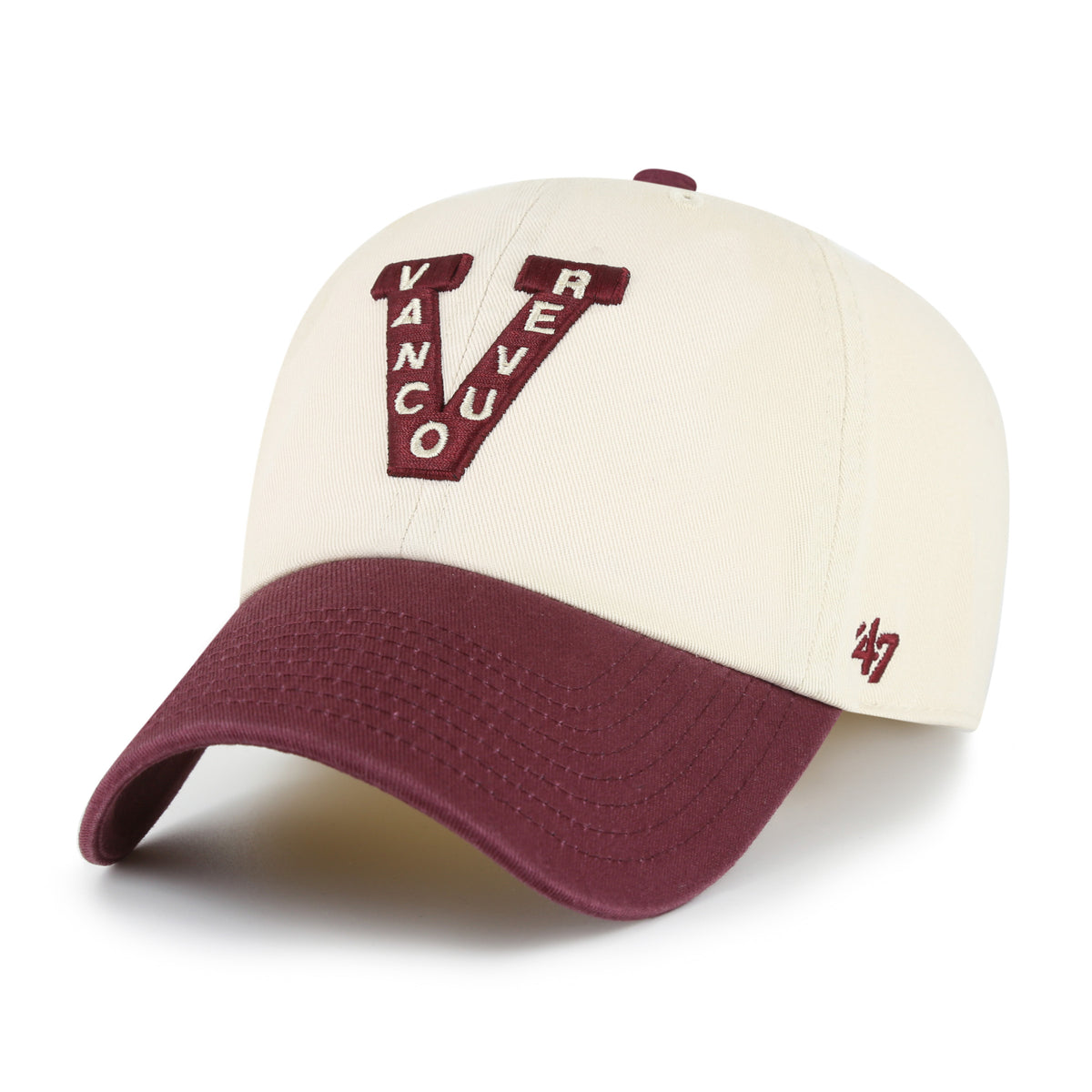 Vancouver Millionaires NHL 47 Brand Men's Natural Two Tone Clean Up Adjustable Hat