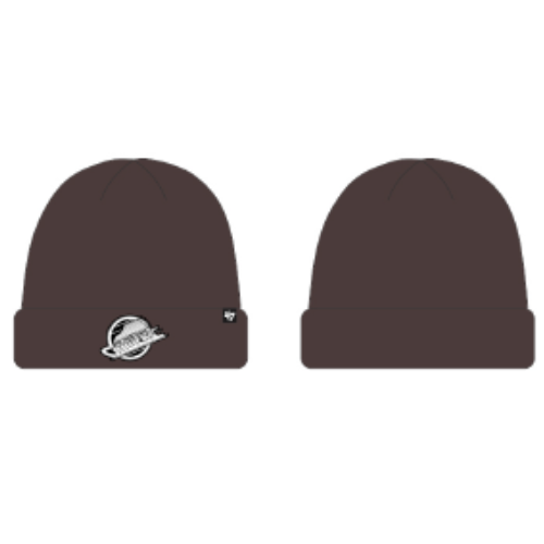 Vancouver Canucks NHL 47 Brand Men's Dark Chocolate Raised Cuff Knit Beanie
