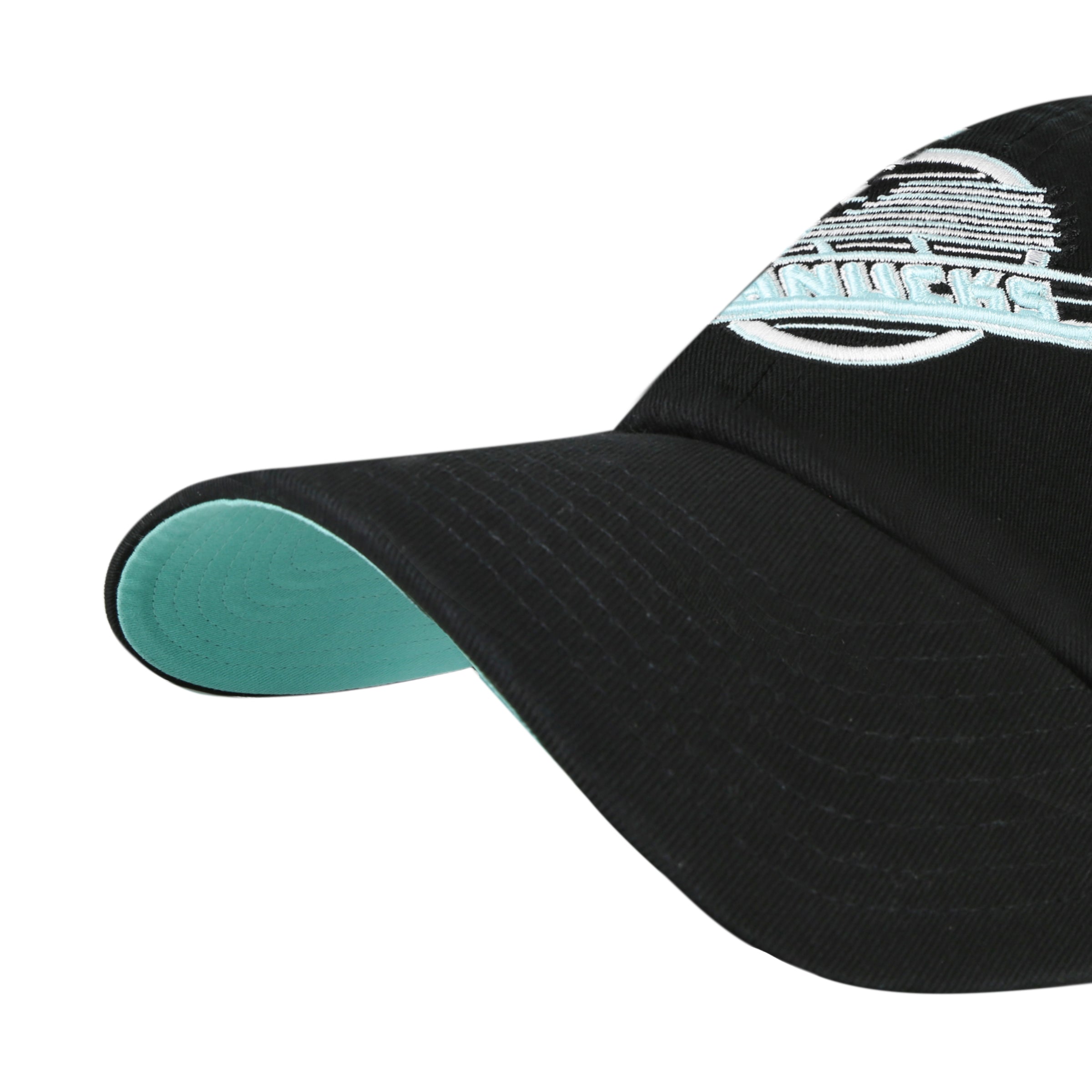 Casquette ajustable double sous-marine pour homme Vancouver Canucks NHL 47 Brand Black Mint Clean Up