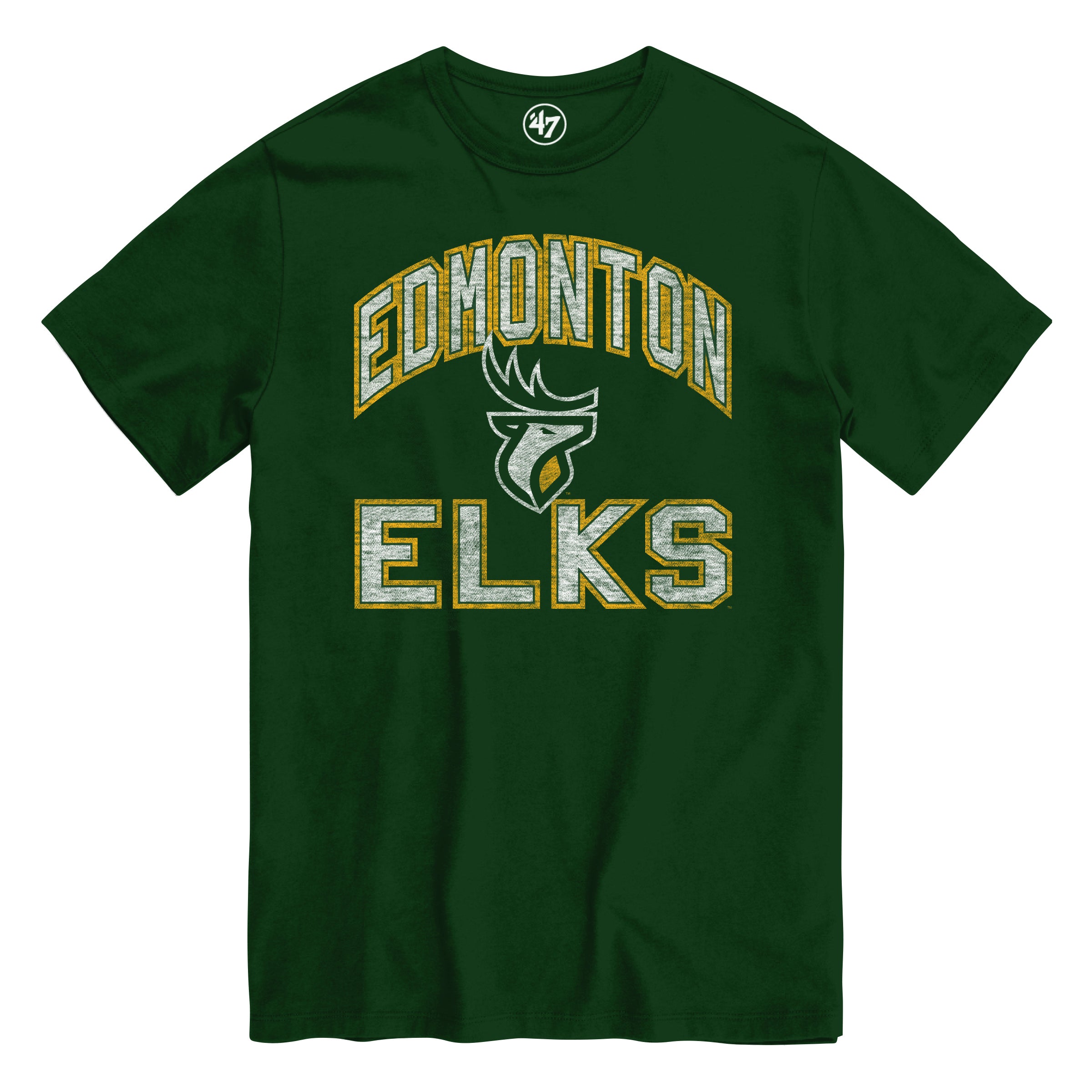 Edmonton Elks CFL 47 Brand Men's Green Play Action Franklin T-Shirt