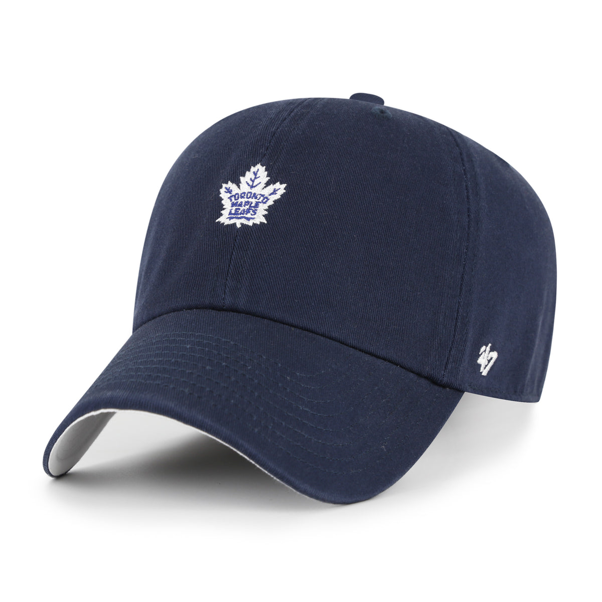 Toronto Maple Leafs NHL 47 Brand Navy Base Runner Ballpark Clean Up Adjustable Hat