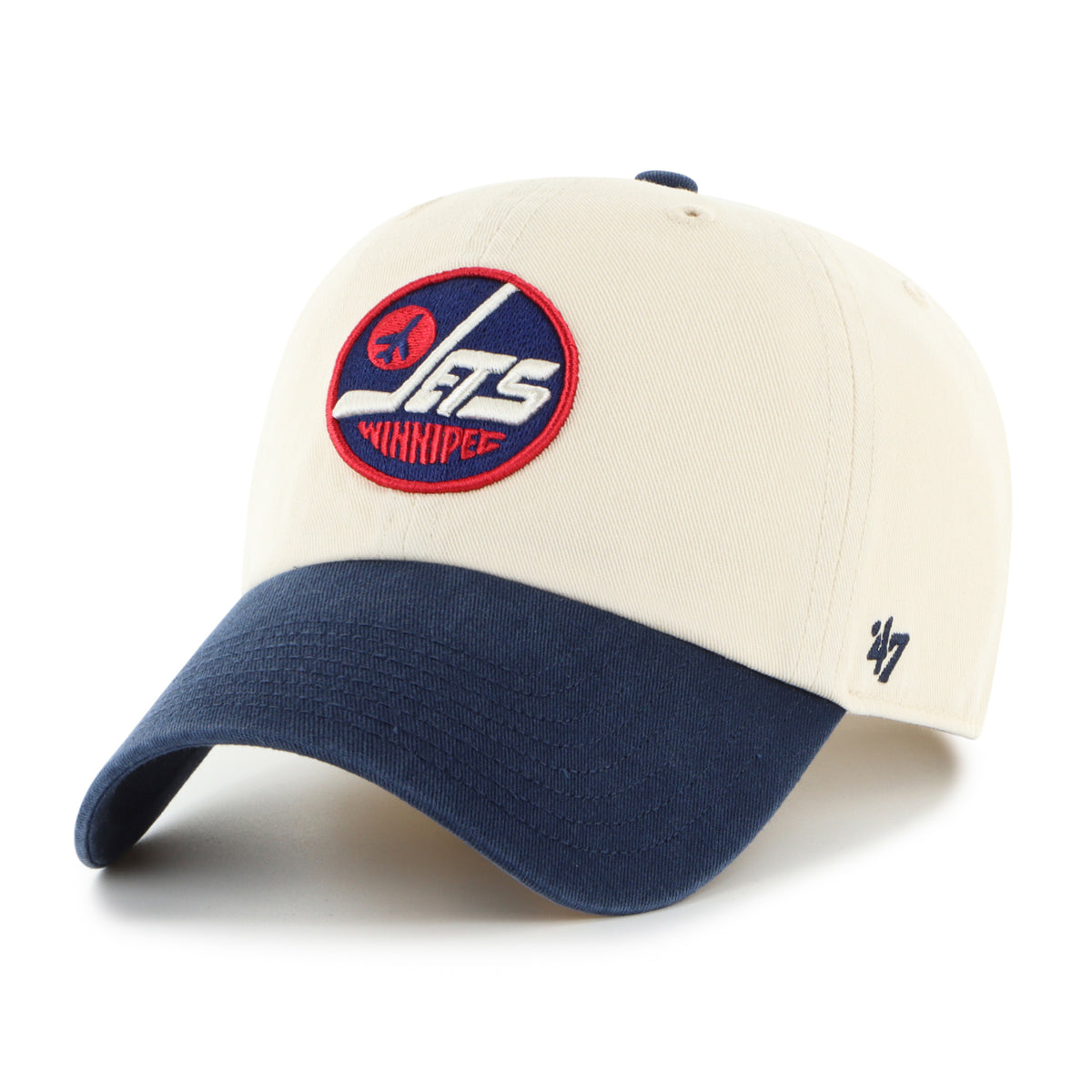 Winnipeg Jets NHL 47 Brand Men's Natural Two Tone Clean Up Adjustable Hat
