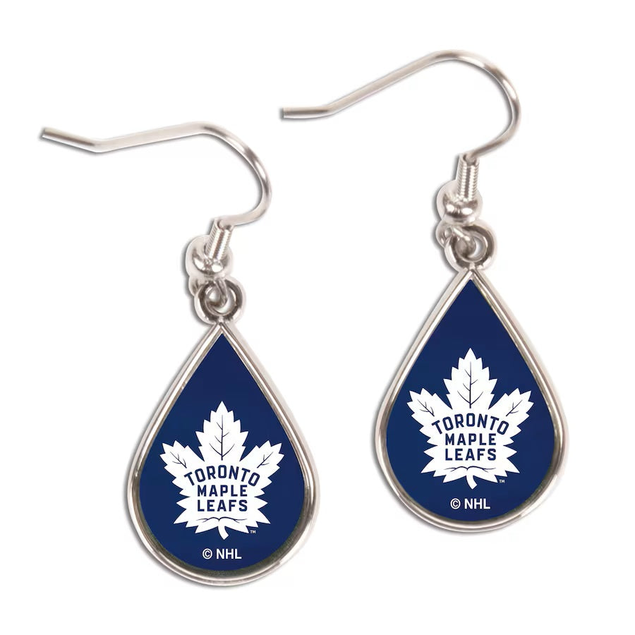 Boucles d'oreilles en forme de goutte d'eau avec logo de l'équipe WinCraft des Maple Leafs de Toronto NHL