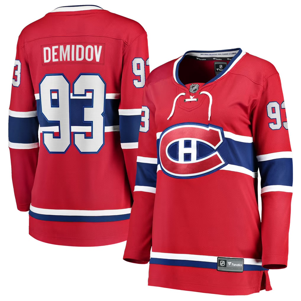 Ivan Demidov Montreal Canadiens NHL Fanatics Branded Women's Red Breakaway Jersey