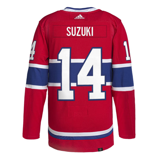 Nick Suzuki Montreal Canadiens NHL Adidas Men's Red Primegreen Authentic Pro Stitched Jersey