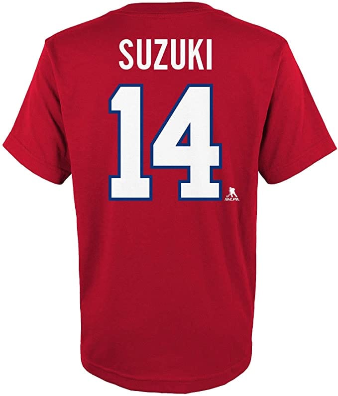 Nick Suzuki Montreal Canadiens NHL Outerstuff Kids Red T-Shirt