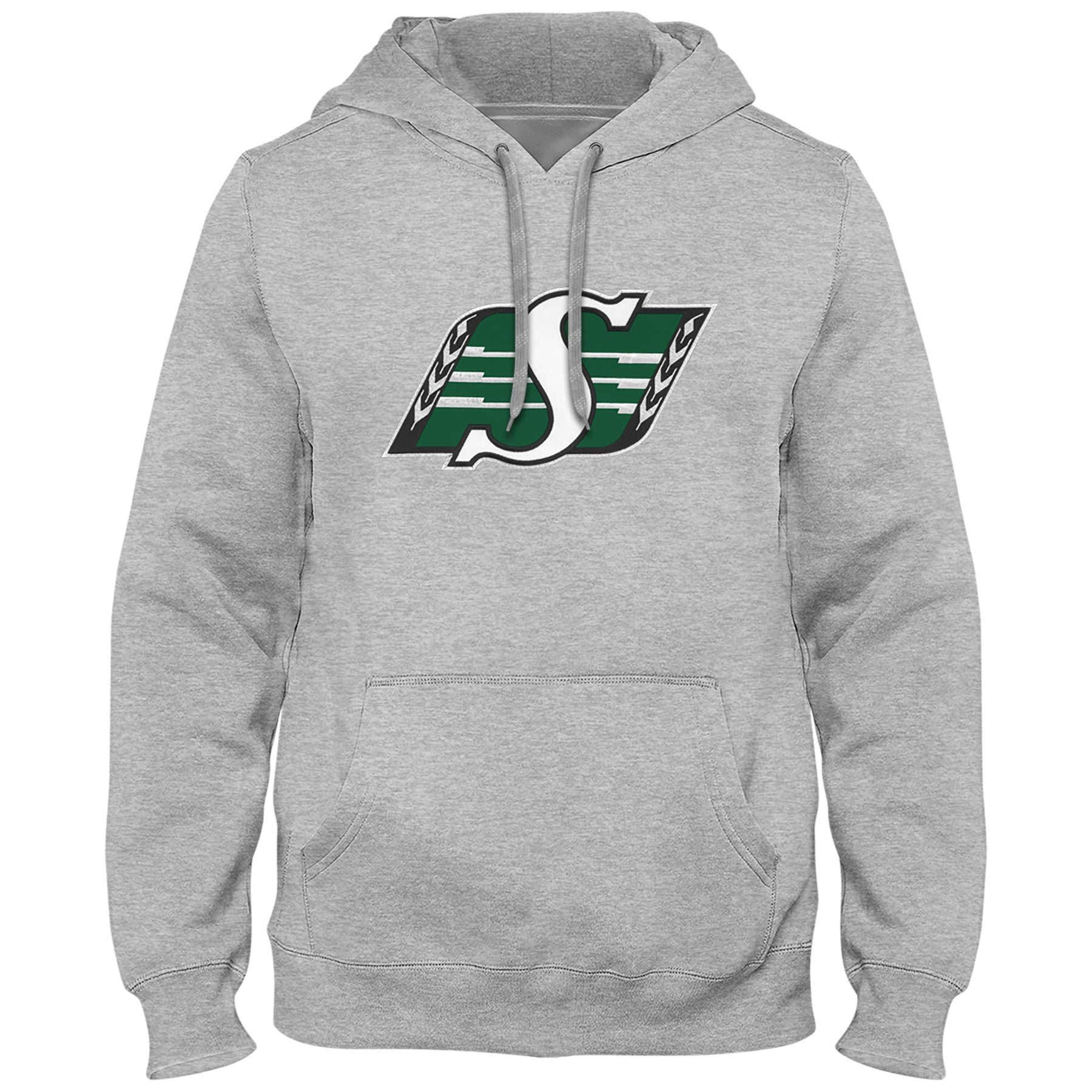 Sweat à capuche avec logo en sergé Express gris athlétique pour hommes, Bulletin de la LCF des Roughriders de la Saskatchewan