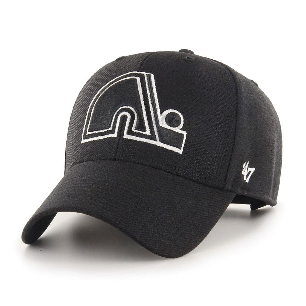 Quebec Nordiques NHL 47 Brand Men's Black/White MVP Adjustable Hat