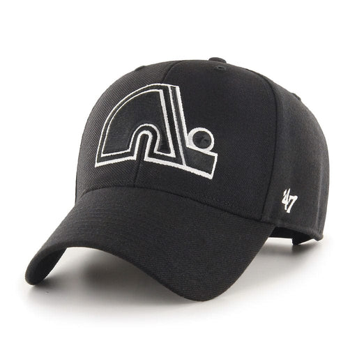 Quebec Nordiques NHL 47 Brand Men's Black/White MVP Adjustable Hat