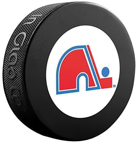 Quebec Nordiques NHL Inglasco Basic Souvenir Hockey Puck