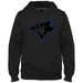 Toronto Blue Jays MLB Bulletin Men's Black Express Twill Black on Black Birdhead Logo Hoodie