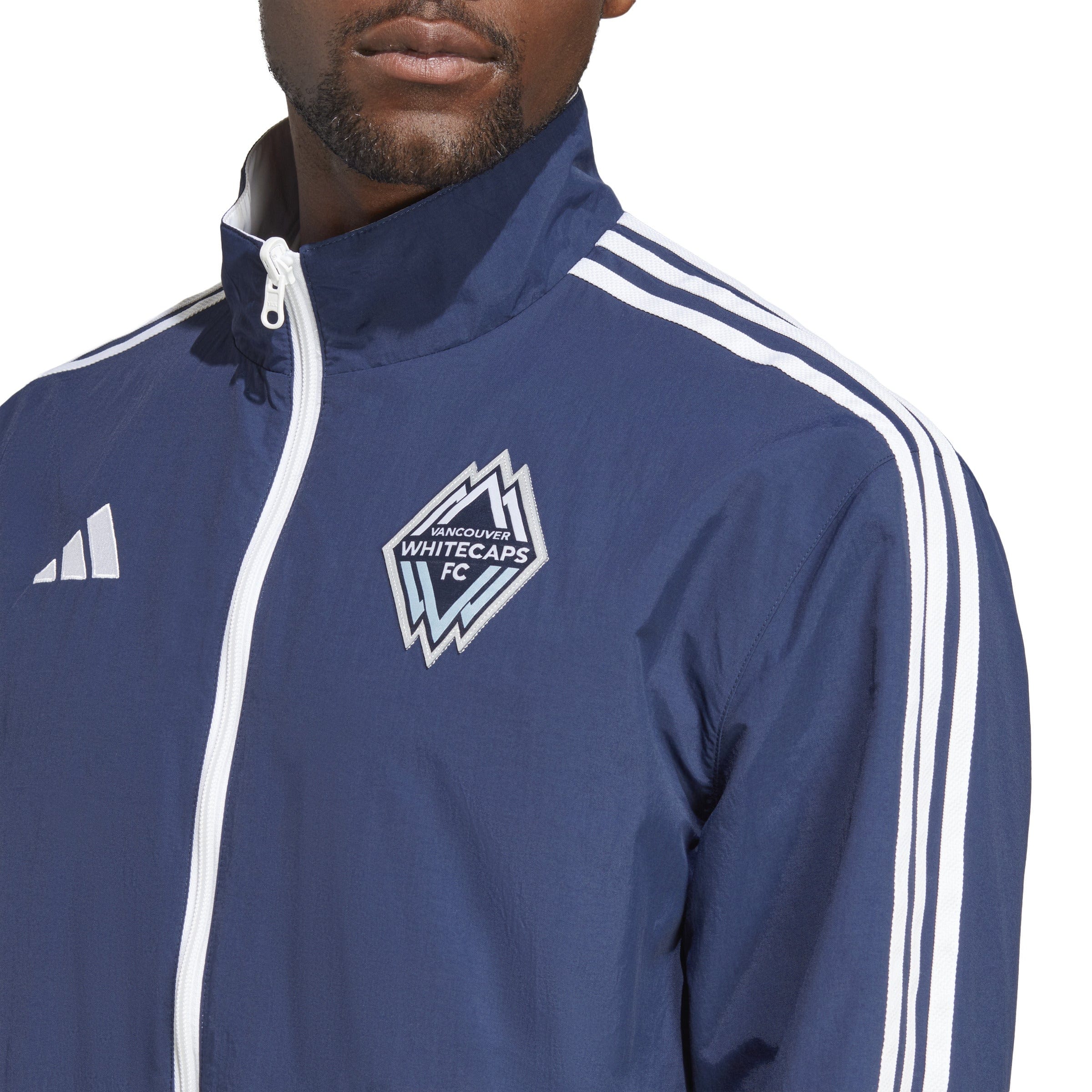 Vancouver Whitecaps FC MLS Adidas Men's Navy Anthem Reversible Jacket