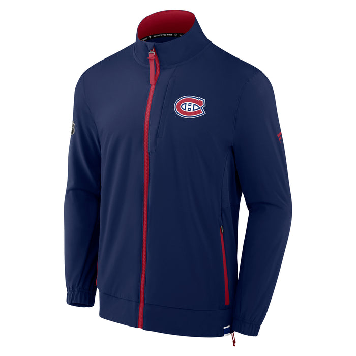 Montreal Canadiens NHL Fanatics Branded Men's Navy Authentic Pro Rink Coaches Jacket