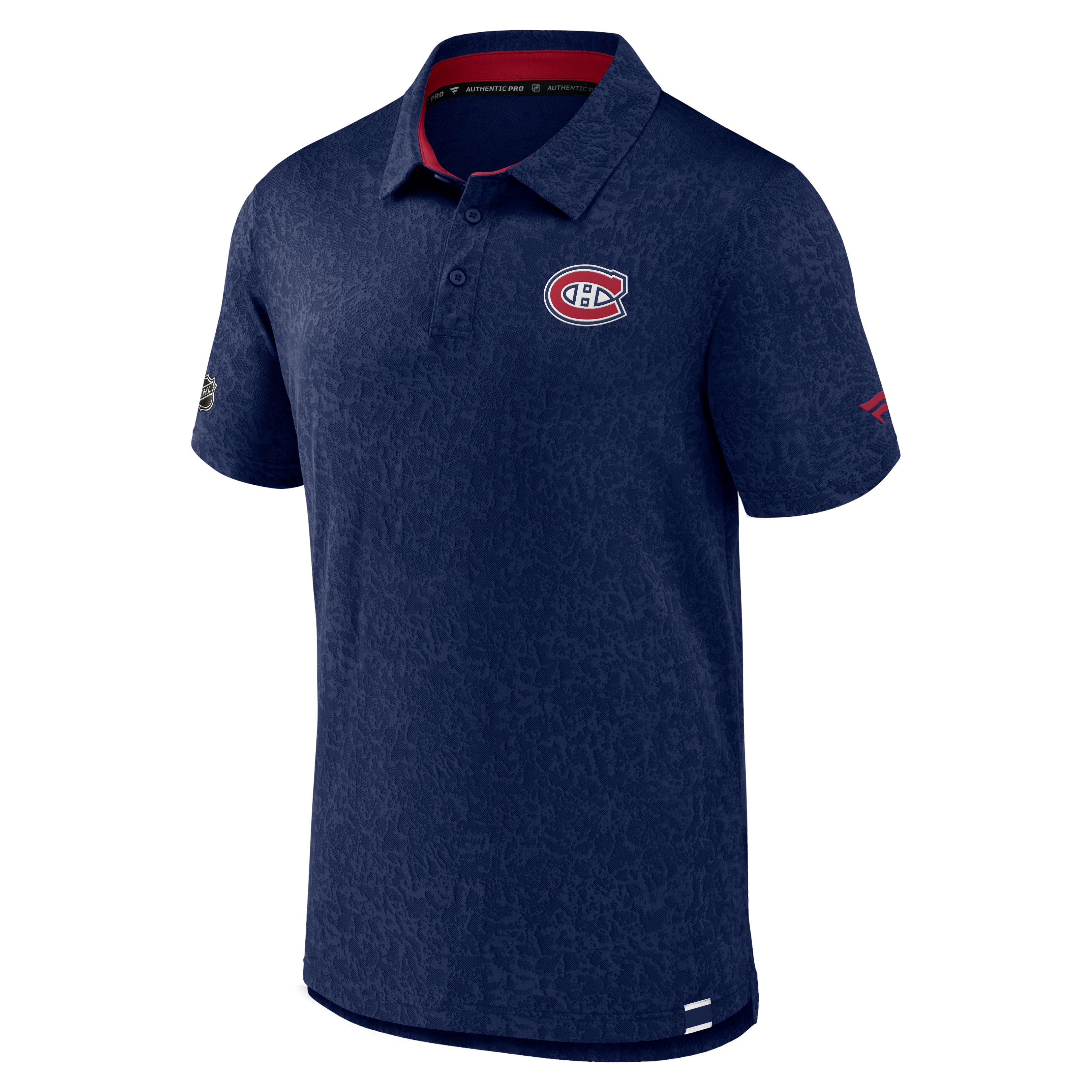 T-shirt polo authentique bleu marine de marque NHL Fanatics des Canadiens de Montréal pour hommes