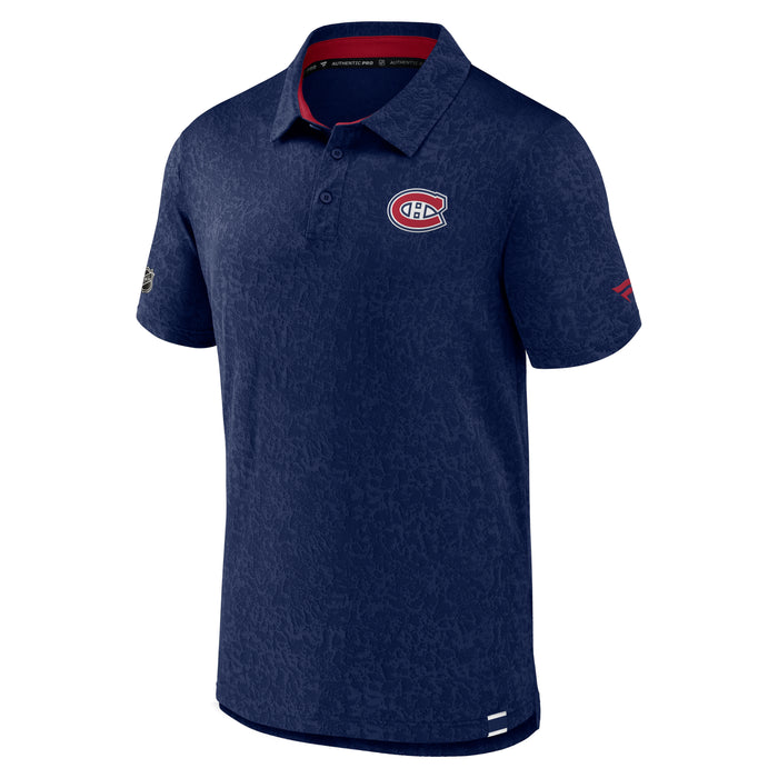 Montreal Canadiens NHL Fanatics Branded Men's Navy Authentic Pro Polo T-Shirt