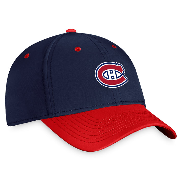 Montreal Canadiens NHL Fanatics Branded Men's Navy Authentic Pro Rink Stretch Fit Hat