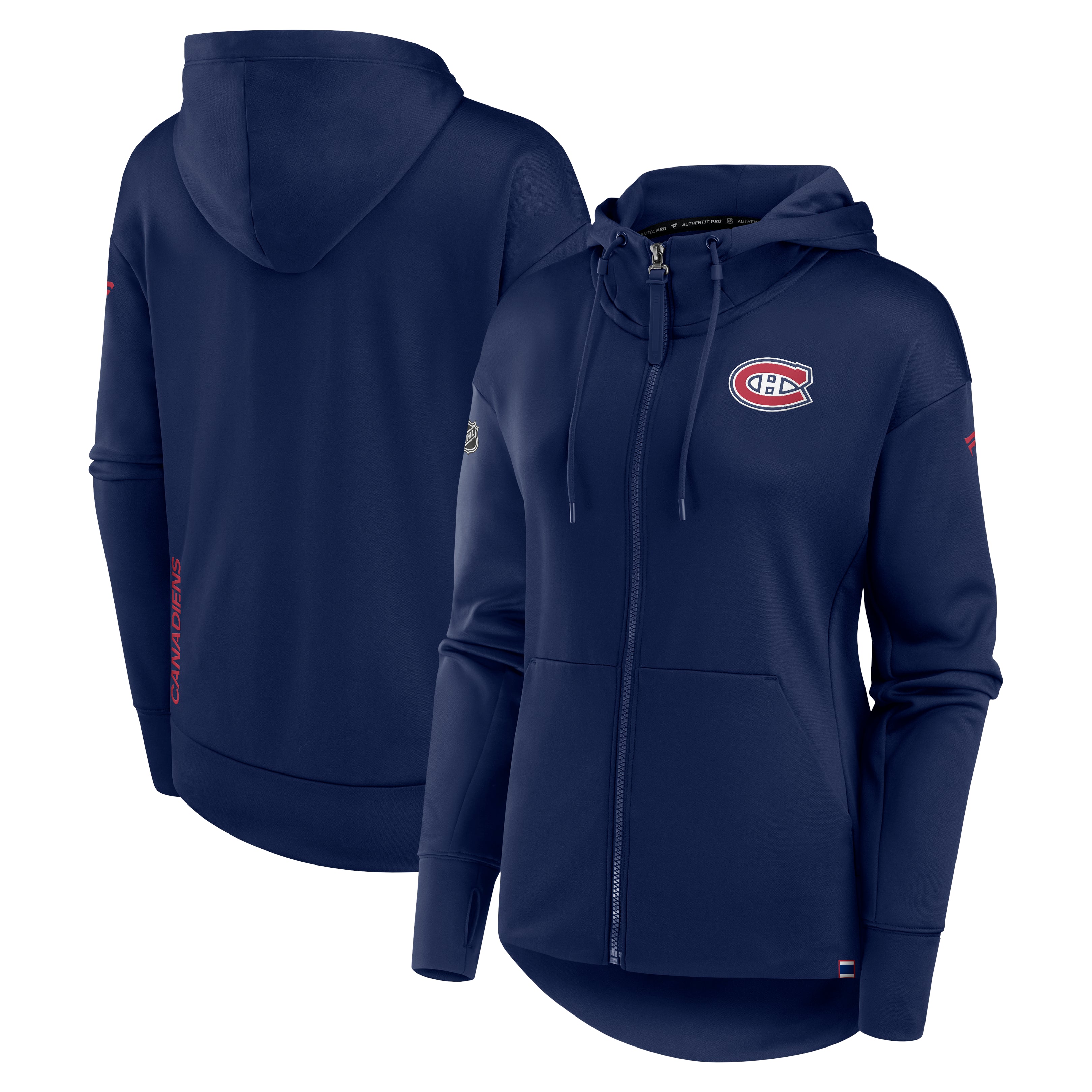 Montreal Canadiens NHL Fanatics Branded Women's Navy Fleece Pullover Hoodie