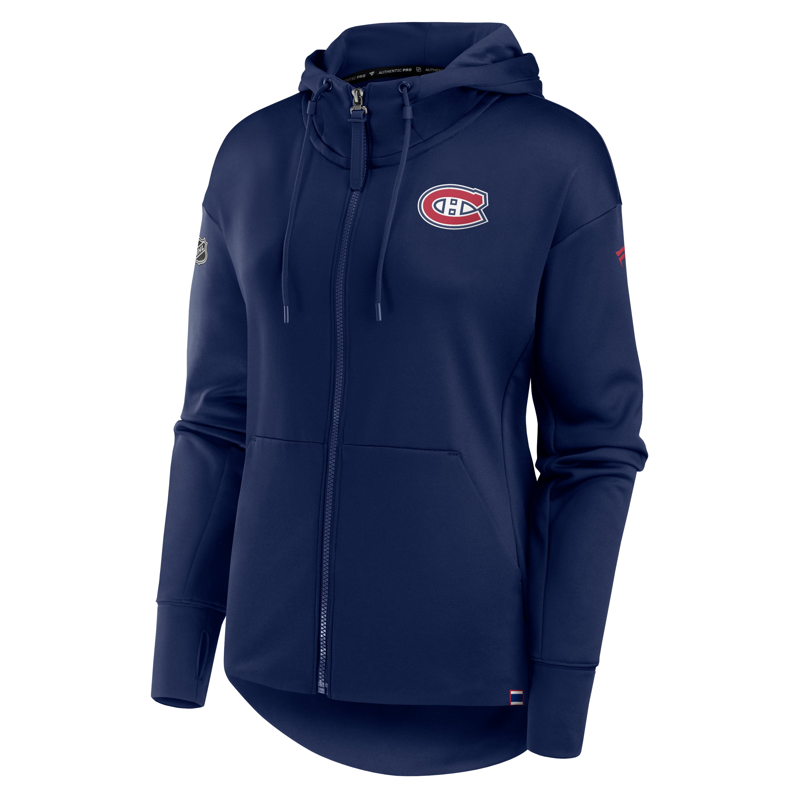 Sweat à capuche en molleton bleu marine pour femmes Fanatics Branded de la LNH des Canadiens de Montréal