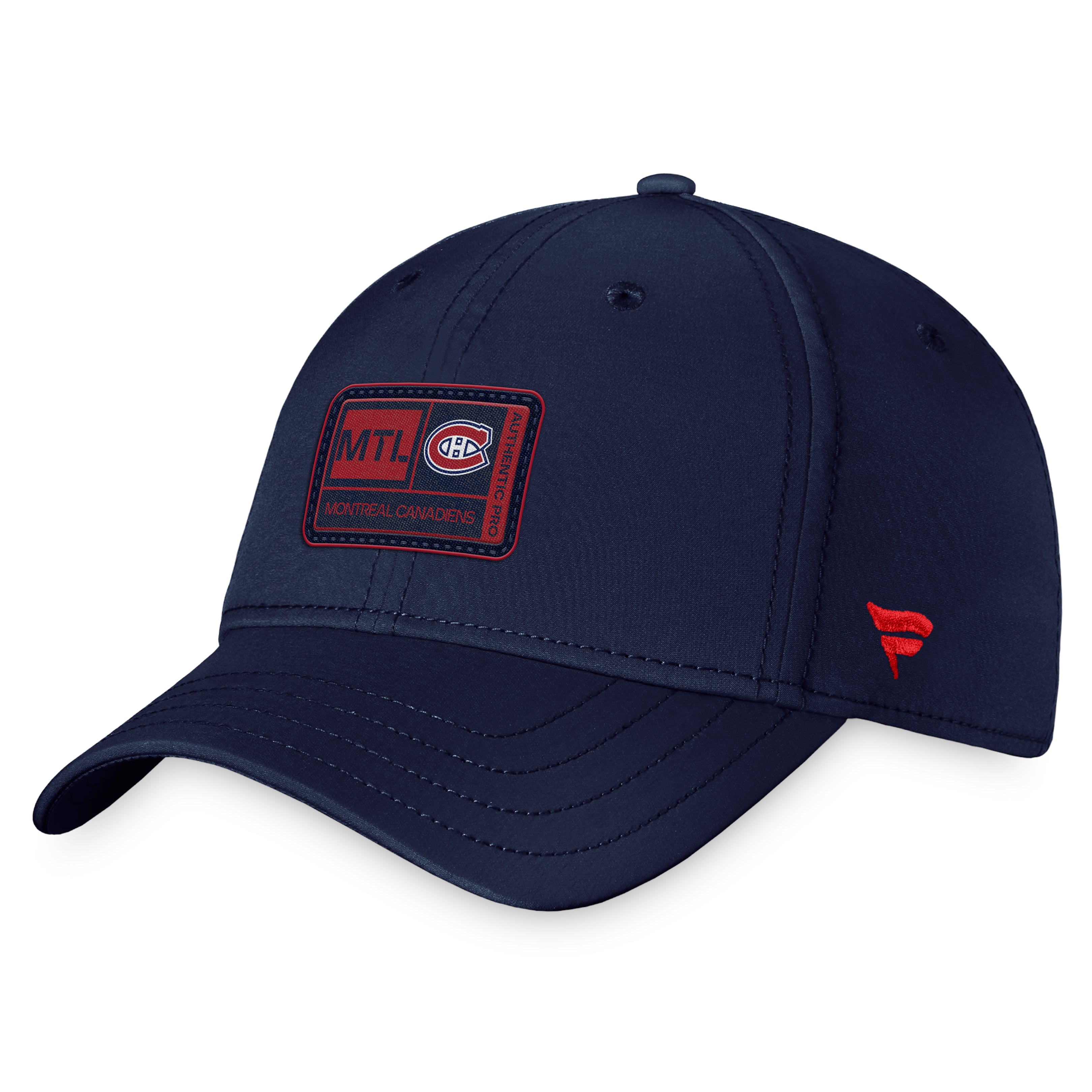 Casquette extensible pour le camp d'entraînement Authentic Pro 2023 Fanatics Branded de la LNH des Canadiens de Montréal pour hommes