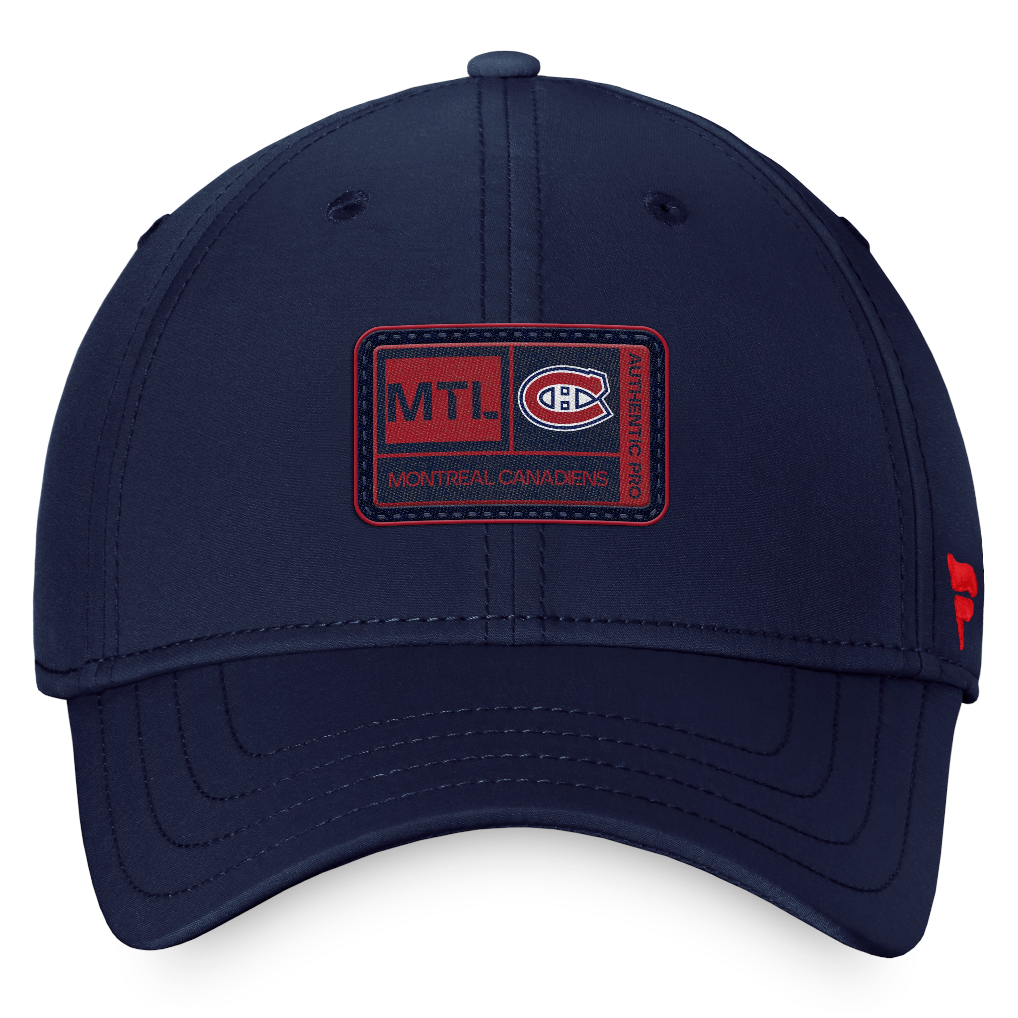 Casquette extensible pour le camp d'entraînement Authentic Pro 2023 Fanatics Branded de la LNH des Canadiens de Montréal pour hommes