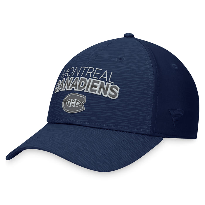 Montreal Canadiens NHL Fanatics Branded Men's Navy Authentic Pro Road Stretch Fit Hat