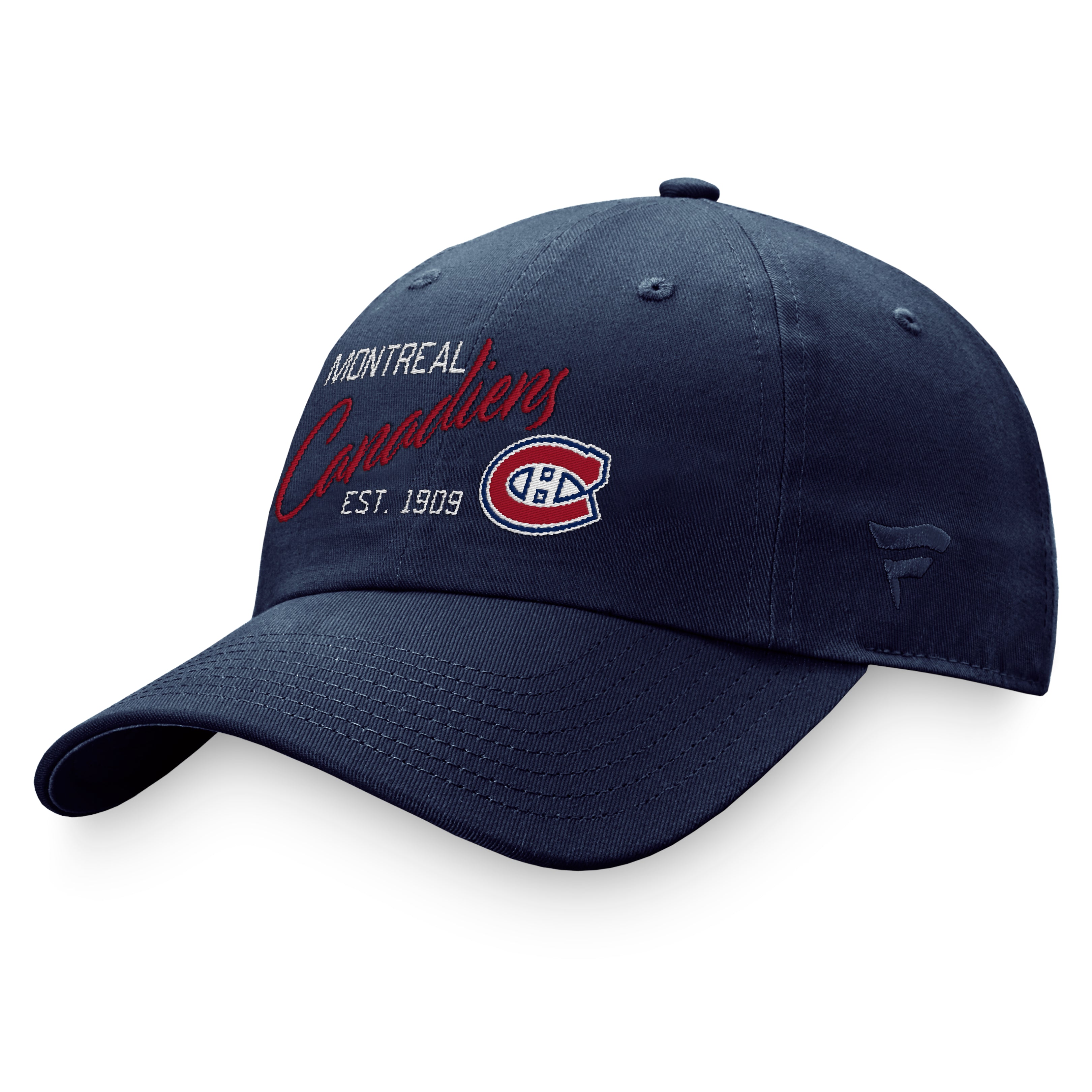 Casquette ajustable fondamentale bleu marine pour femmes Fanatics Branded de la LNH des Canadiens de Montréal