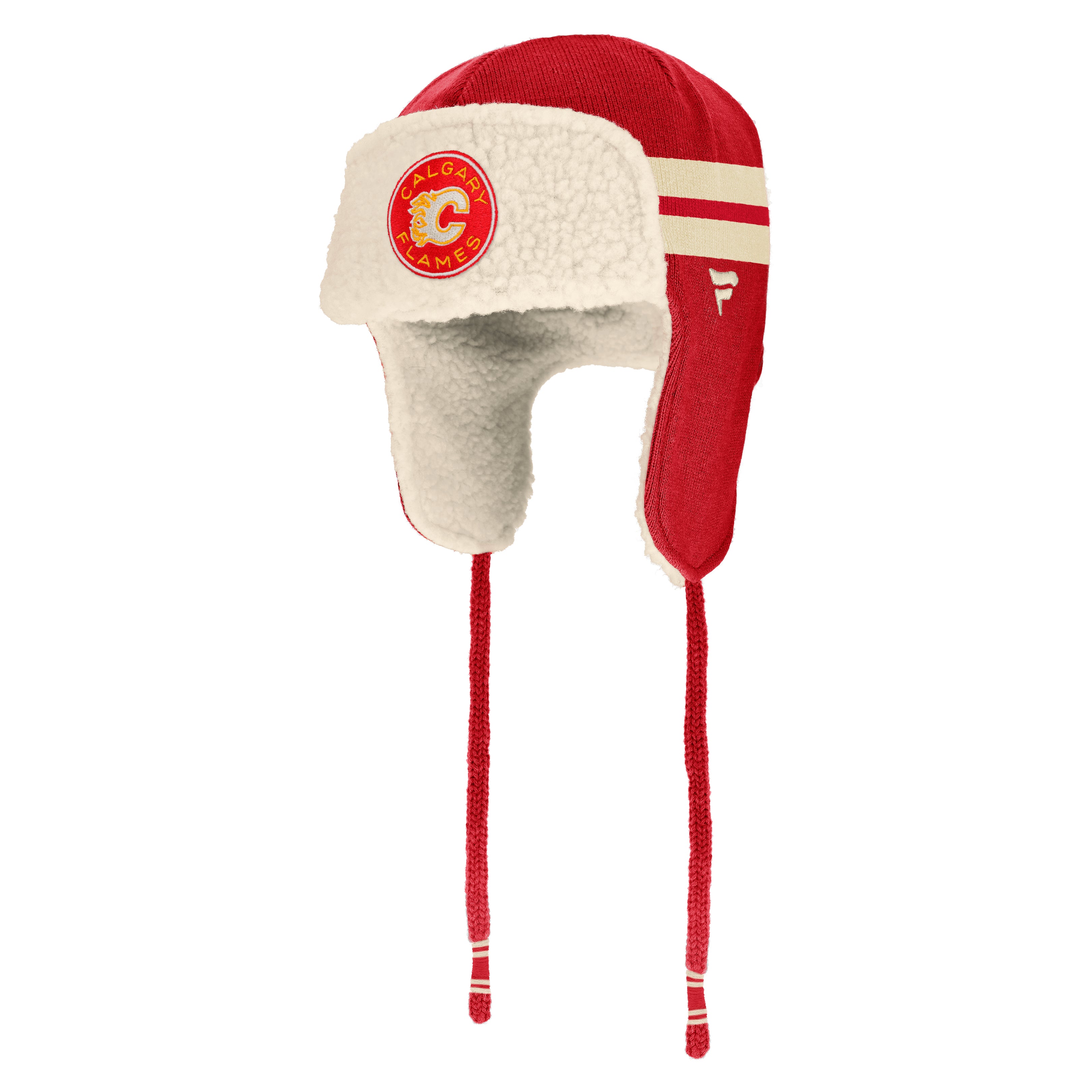 Casquette de trappeur classique Heritage 2023 des Flames de Calgary Fanatics Branded de la LNH pour hommes, rouge/crème