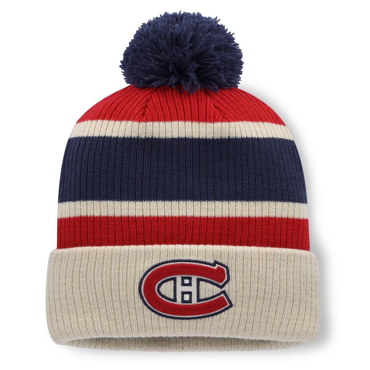 Montreal Canadiens NHL Fanatics Branded Men's Red 2026 Heritage Classic Cuff Pom Knit Hat