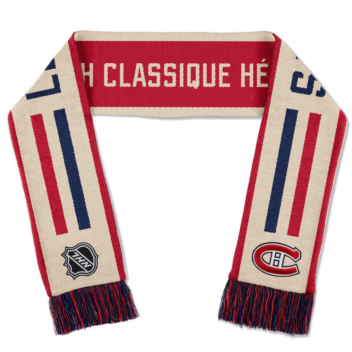 Montreal Canadiens NHL Fanatics Branded Men's Red 2026 Heritage Classic Knit Jacquard Scarf