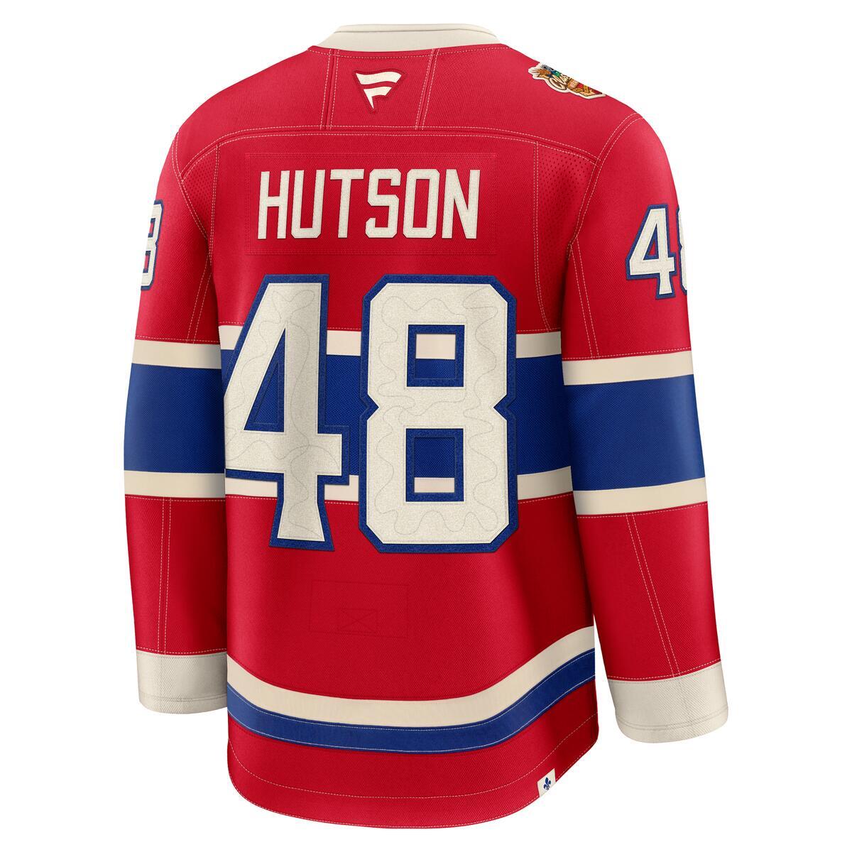 Lane Hutson Montreal Canadiens NHL Fanatics Branded Men's Red 2026 Heritage Classic Premium Jersey