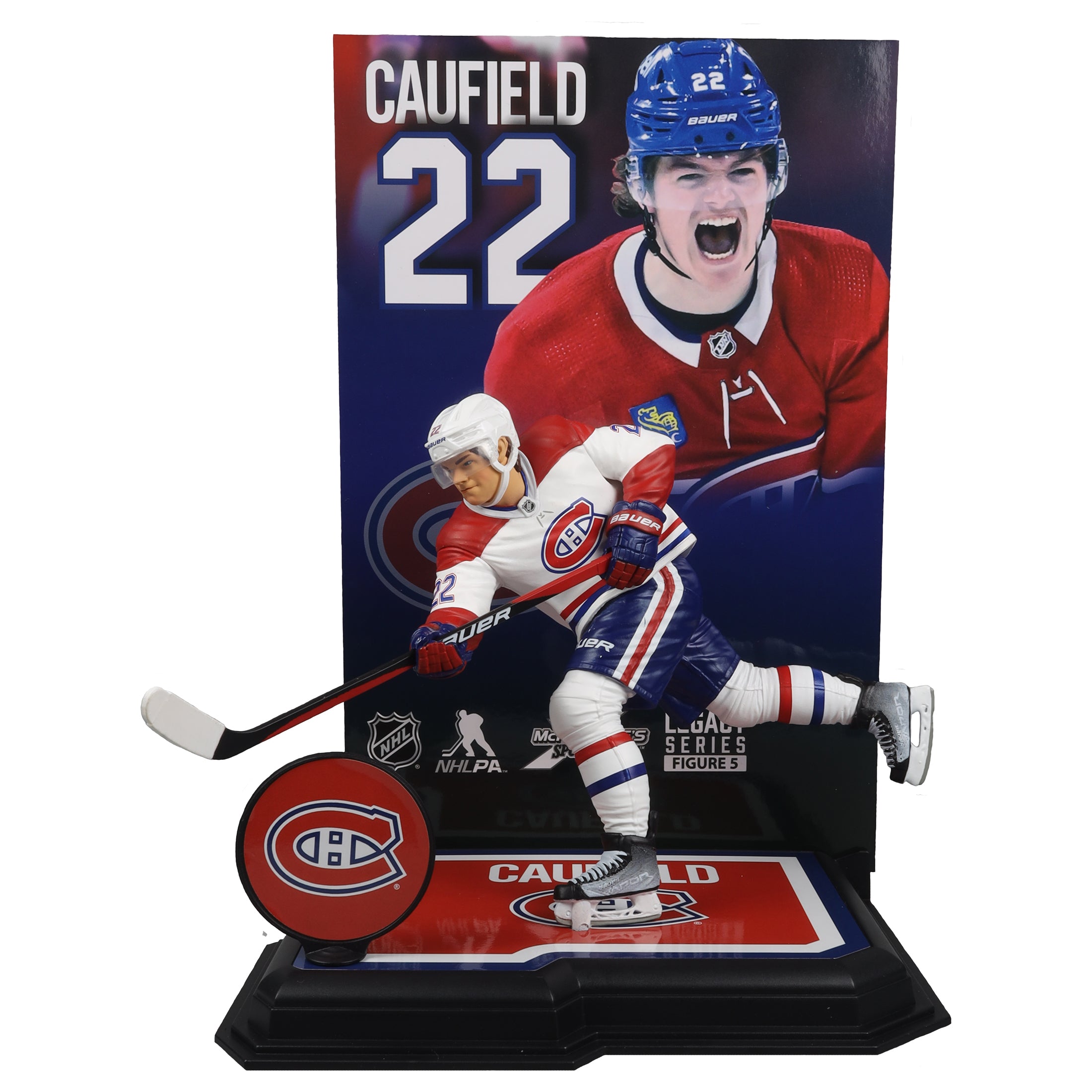 Cole Caufield Canadiens de Montréal NHL McFarlane Toys Away Uniform Legacy Series Figurine d'action 7"