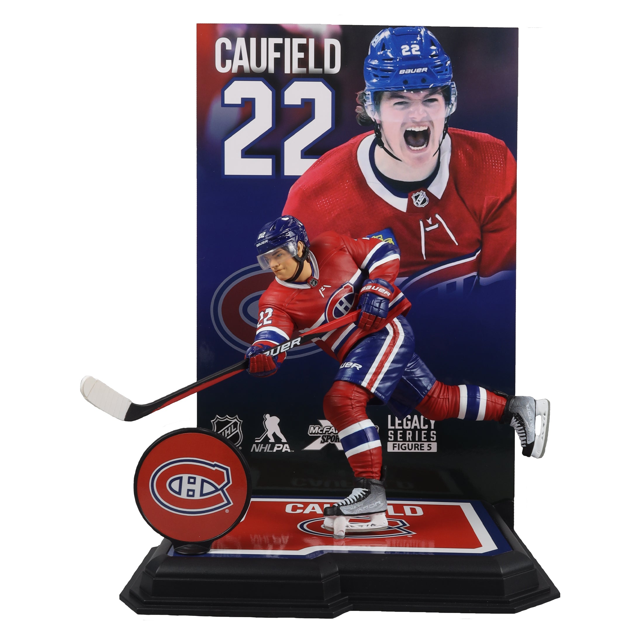 Cole Caufield Canadiens de Montréal NHL McFarlane Toys Home Uniform Legacy Series Figurine d'action 7"